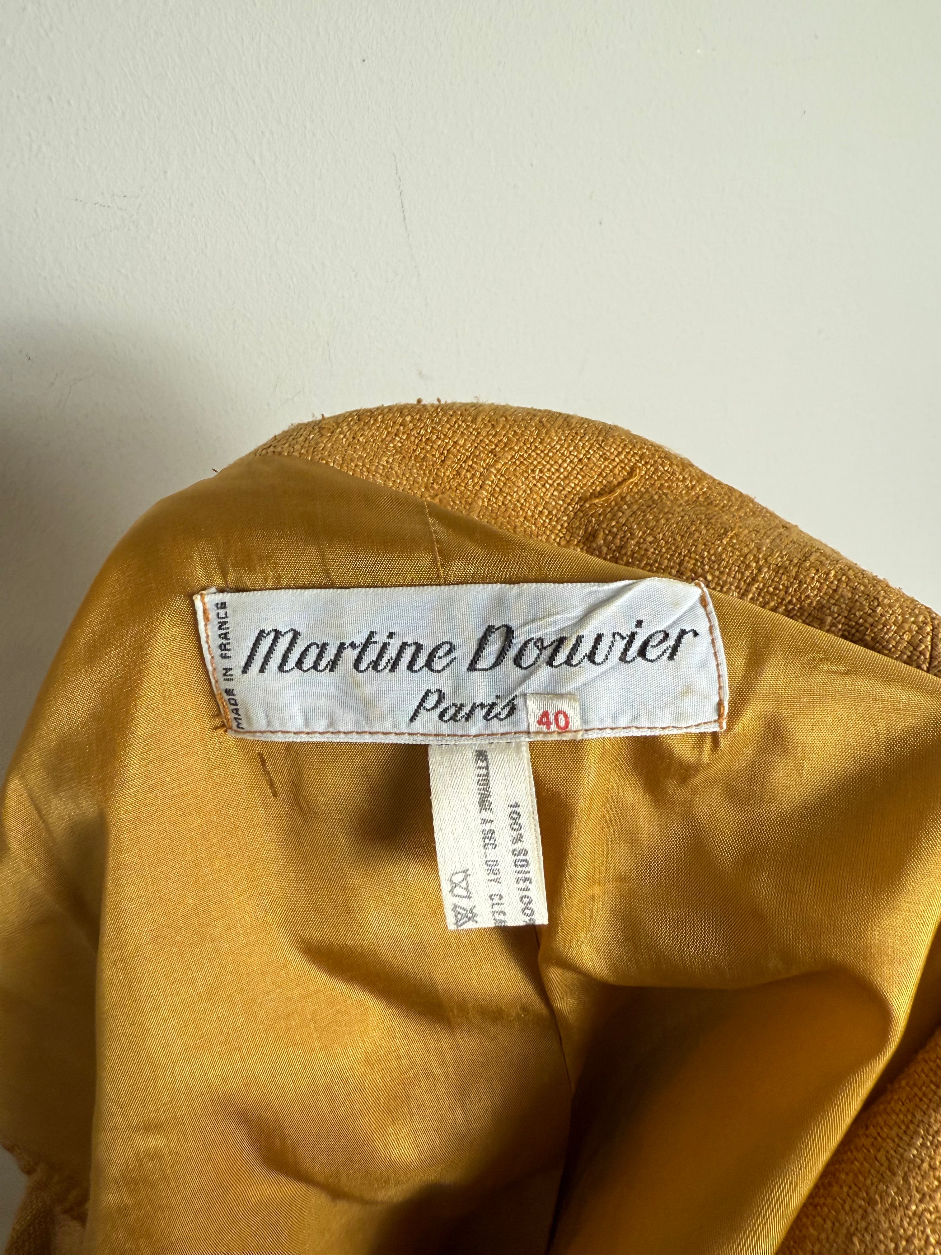 Martine Douvier Vintage Mustard Skirt Suit Set