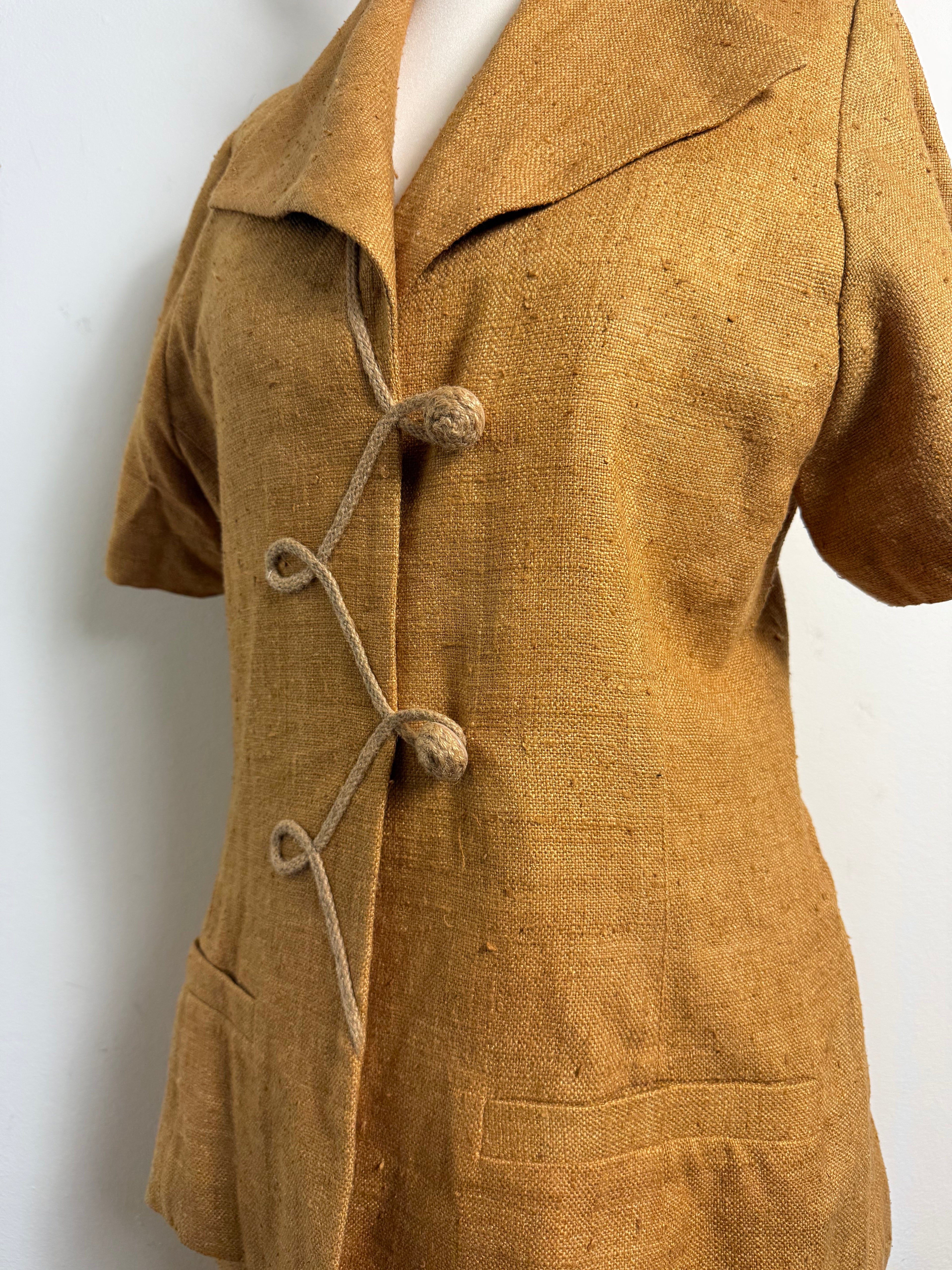 Martine Douvier Vintage Mustard Skirt Suit Set