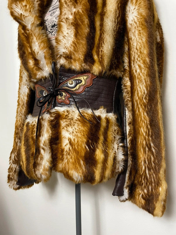 Miss Sixty Fall 2002 Faux Fur Butterfly Coat