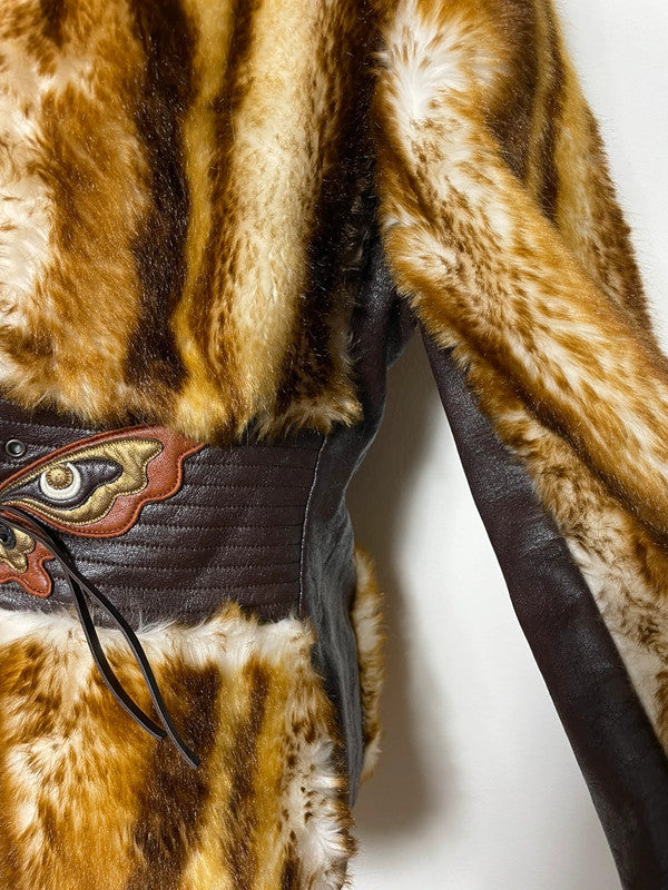 Miss Sixty Fall 2002 Faux Fur Butterfly Coat