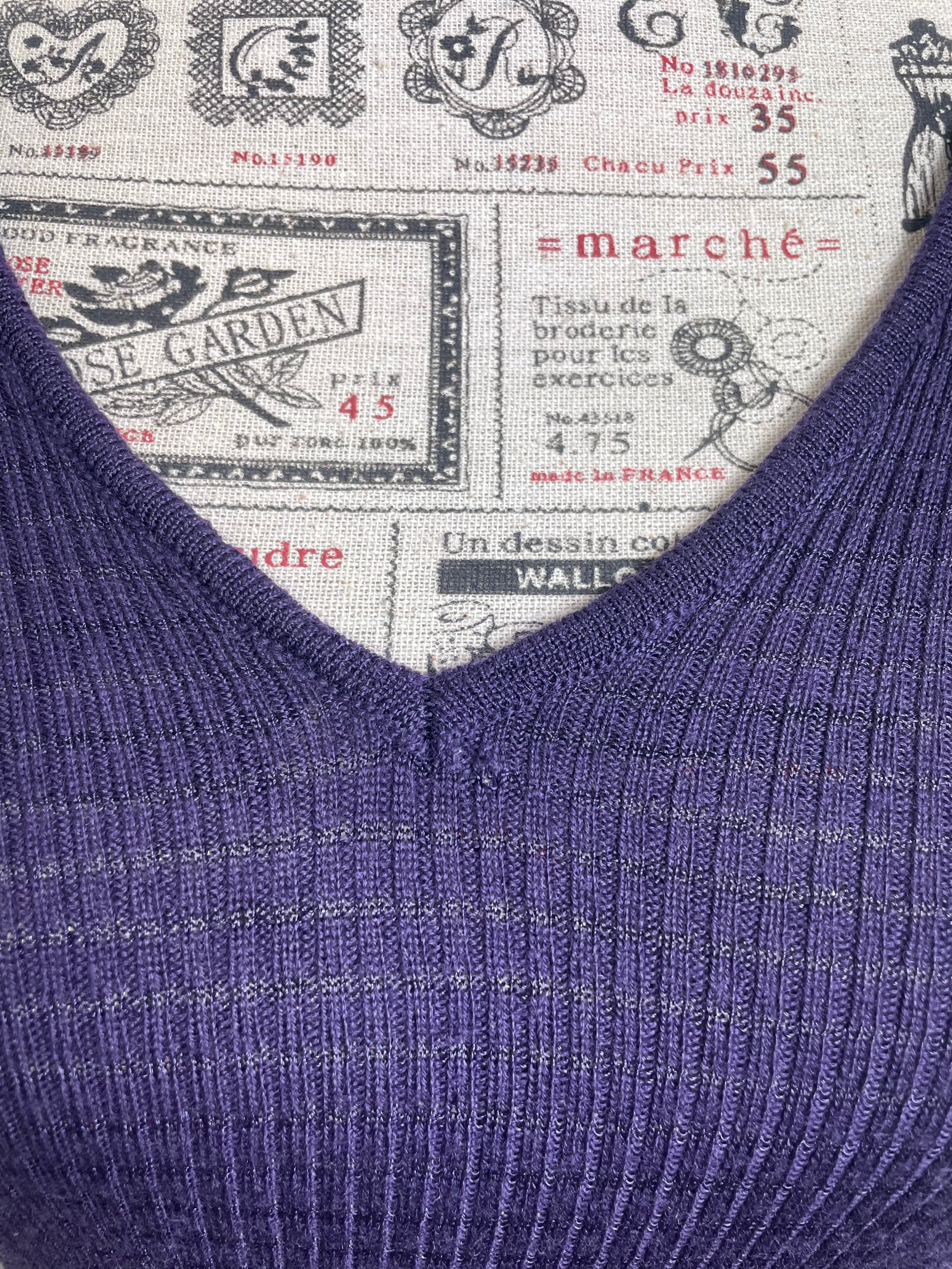 Missoni Purple 3/4 Sleeve Midi Dress