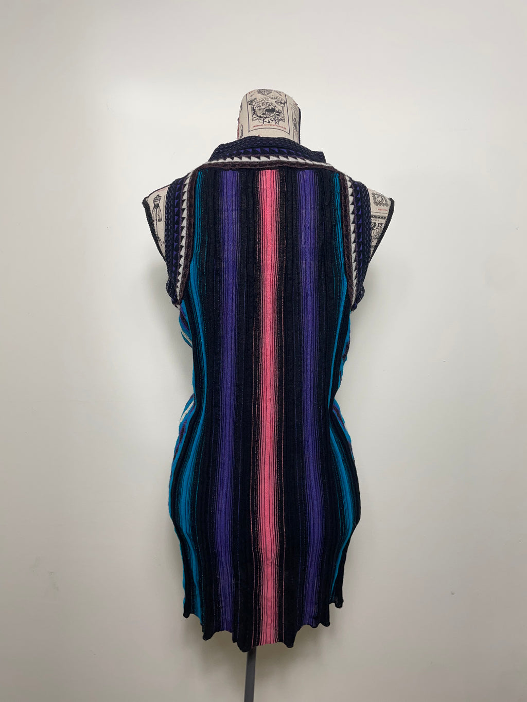 Missoni Vertical Stripped High Neck Shift Dress
