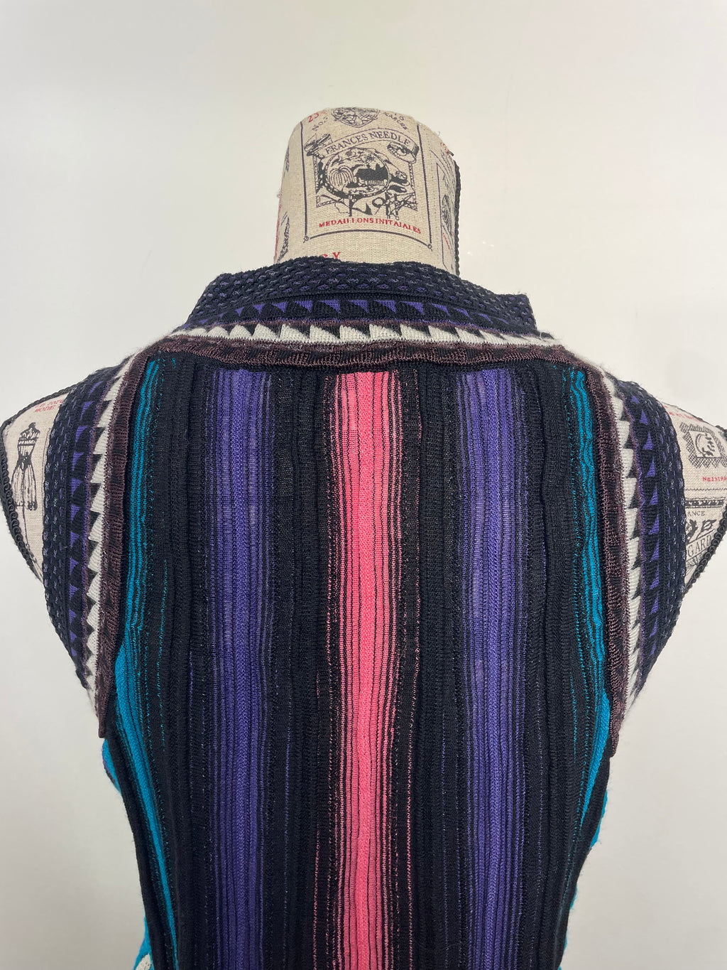 Missoni Vertical Stripped High Neck Shift Dress