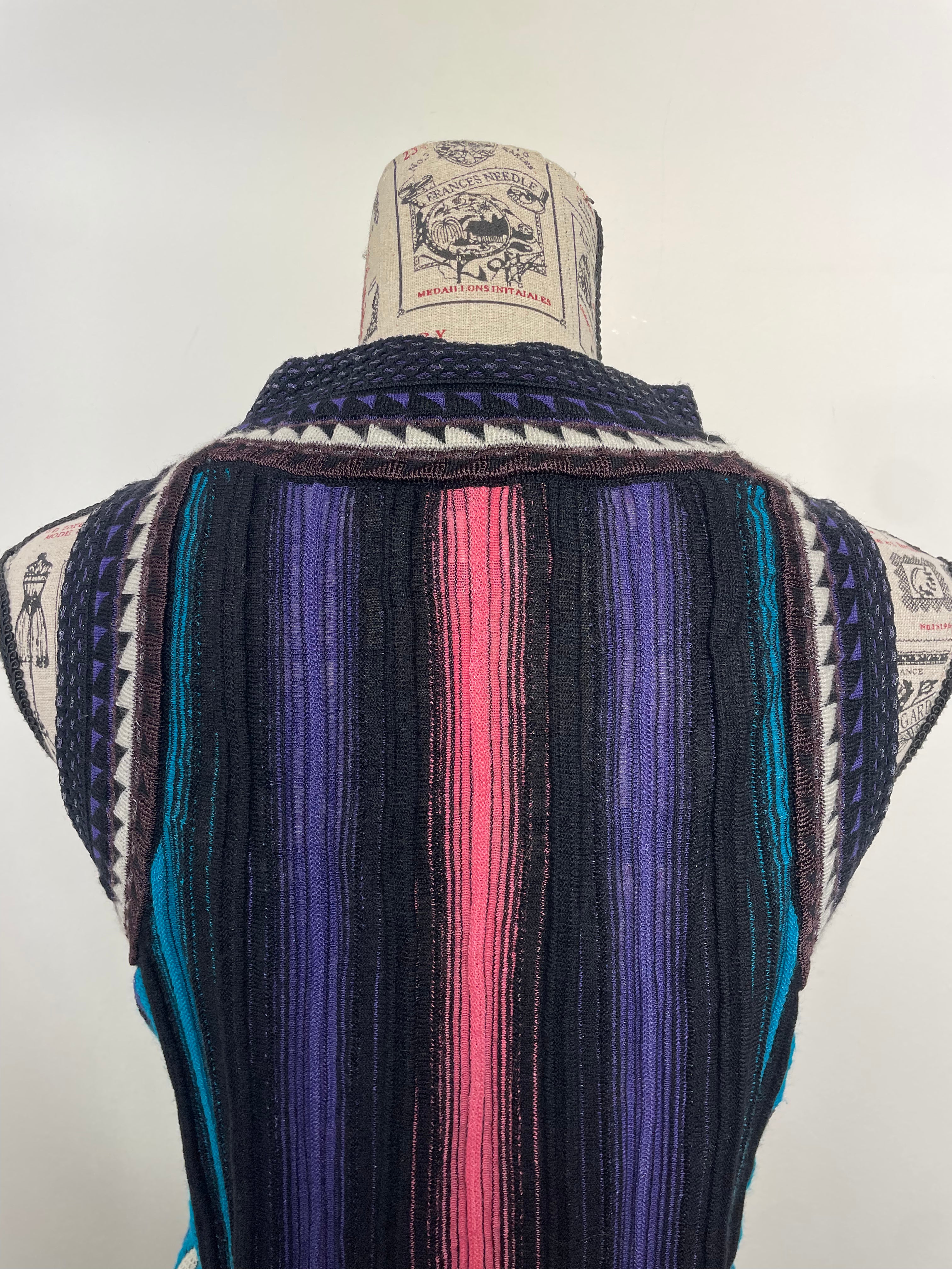 Missoni Vertical Stripped High Neck Shift Dress