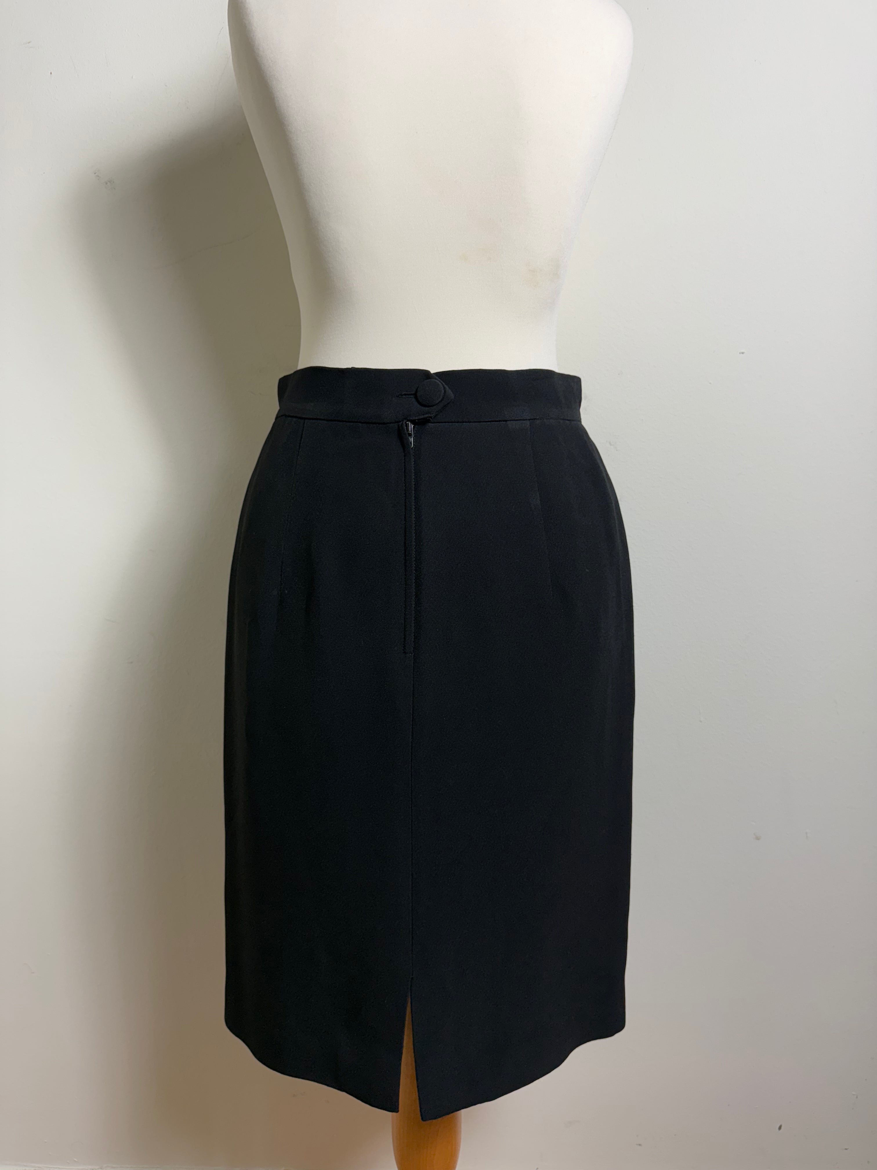 Moschino Black Knee Length Skirt | Scarz Vintage | Shop 00's Moschino Black Knee Length Skirt | Scarz Vintage | Shop 00's