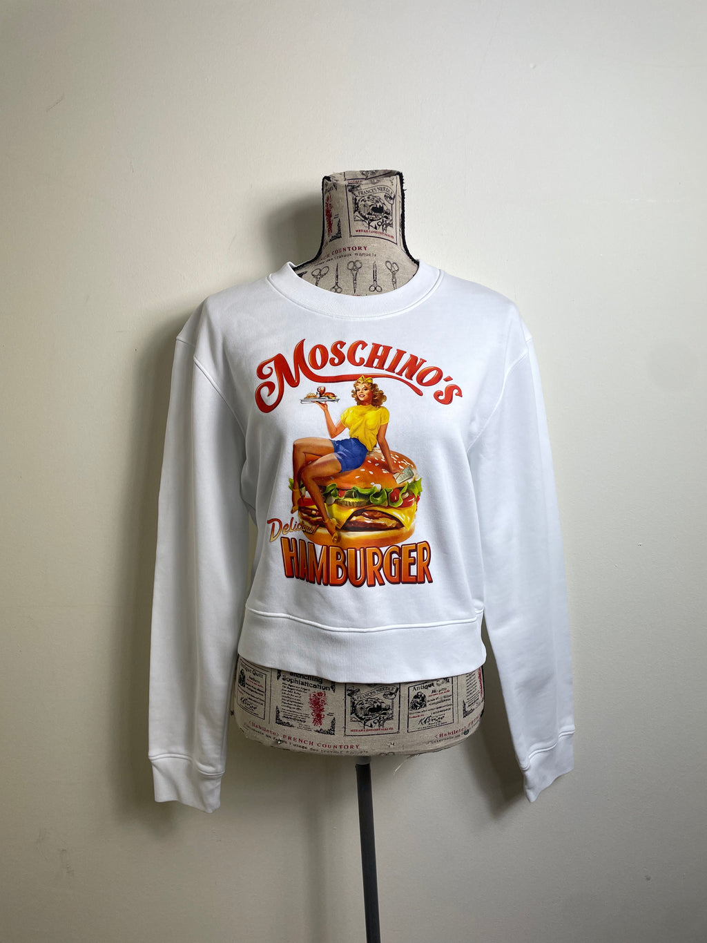 Moschino Couture 2022 White Graphic Sweatshirt 