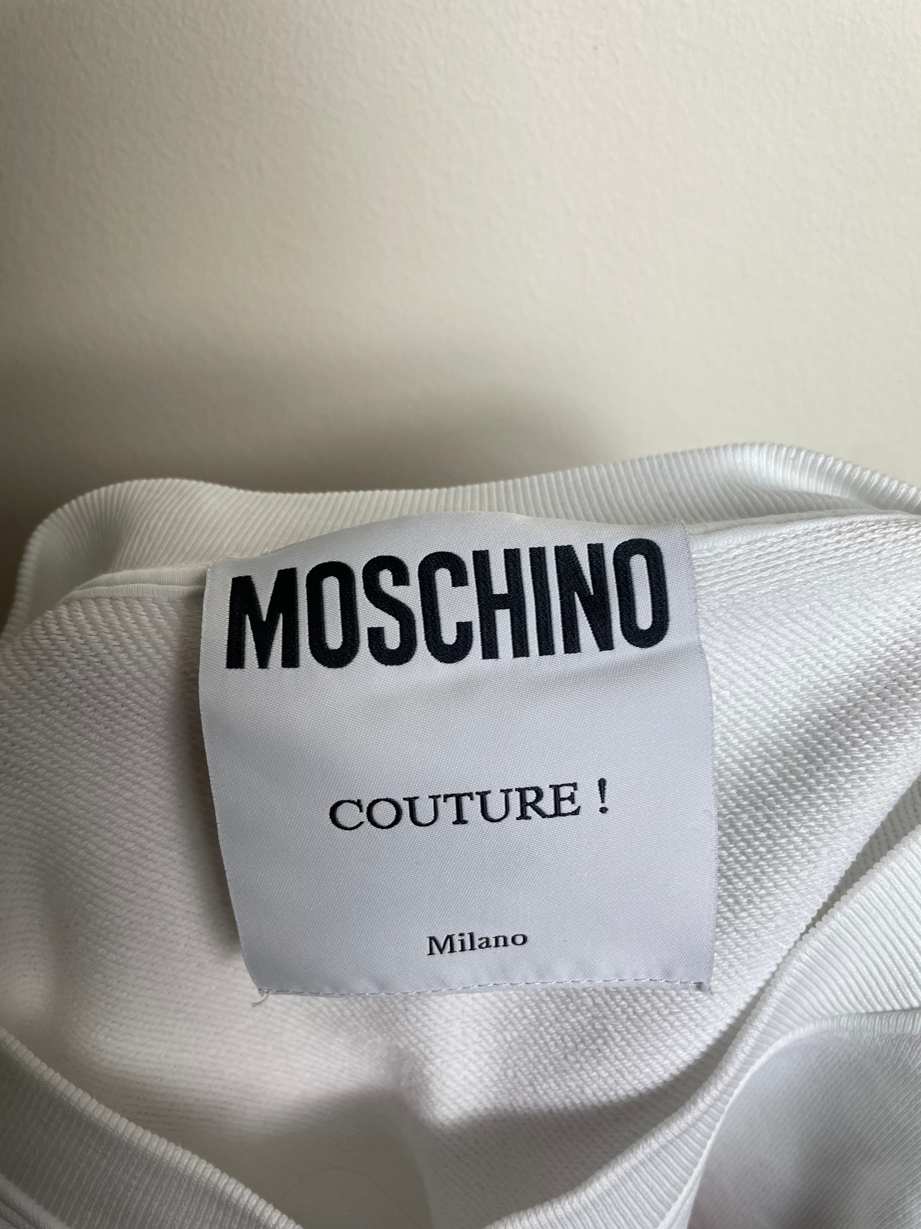 Moschino Couture 2022 White Graphic Sweatshirt 