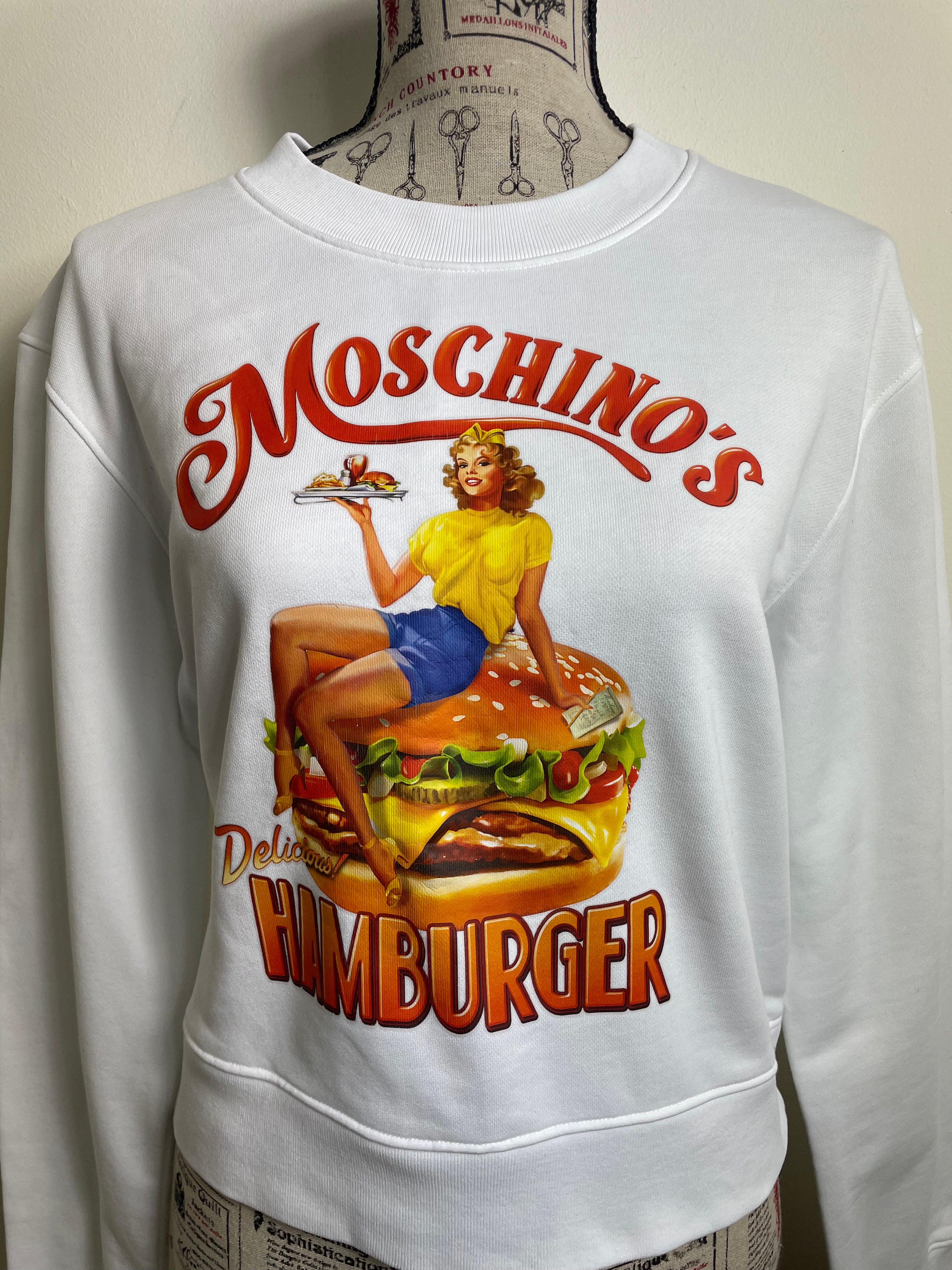 Moschino Couture 2022 White Graphic Sweatshirt 