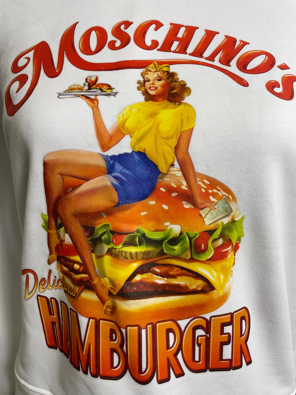 Moschino Couture 2022 White Graphic Sweatshirt 