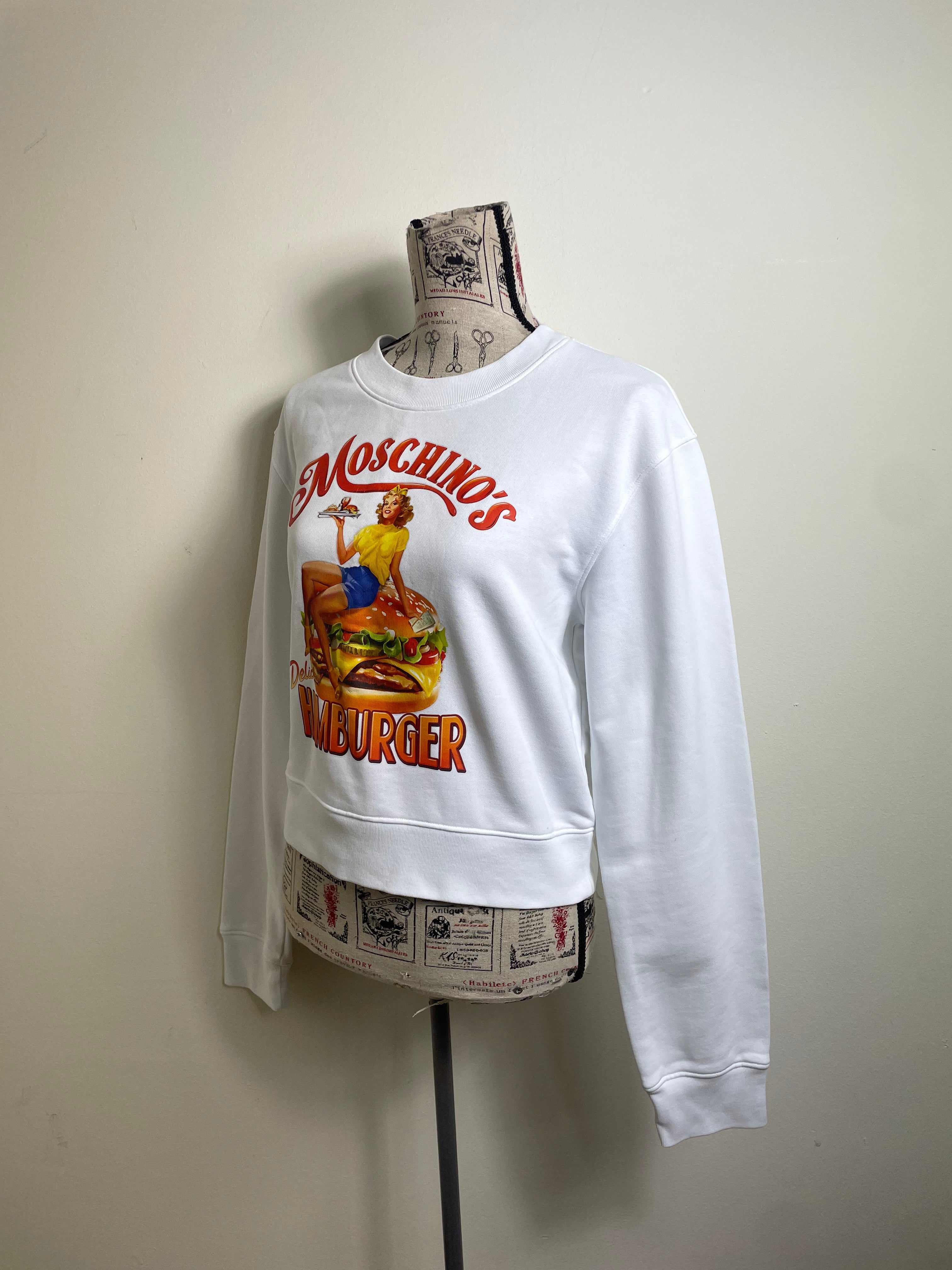 Moschino Couture 2022 White Graphic Sweatshirt 