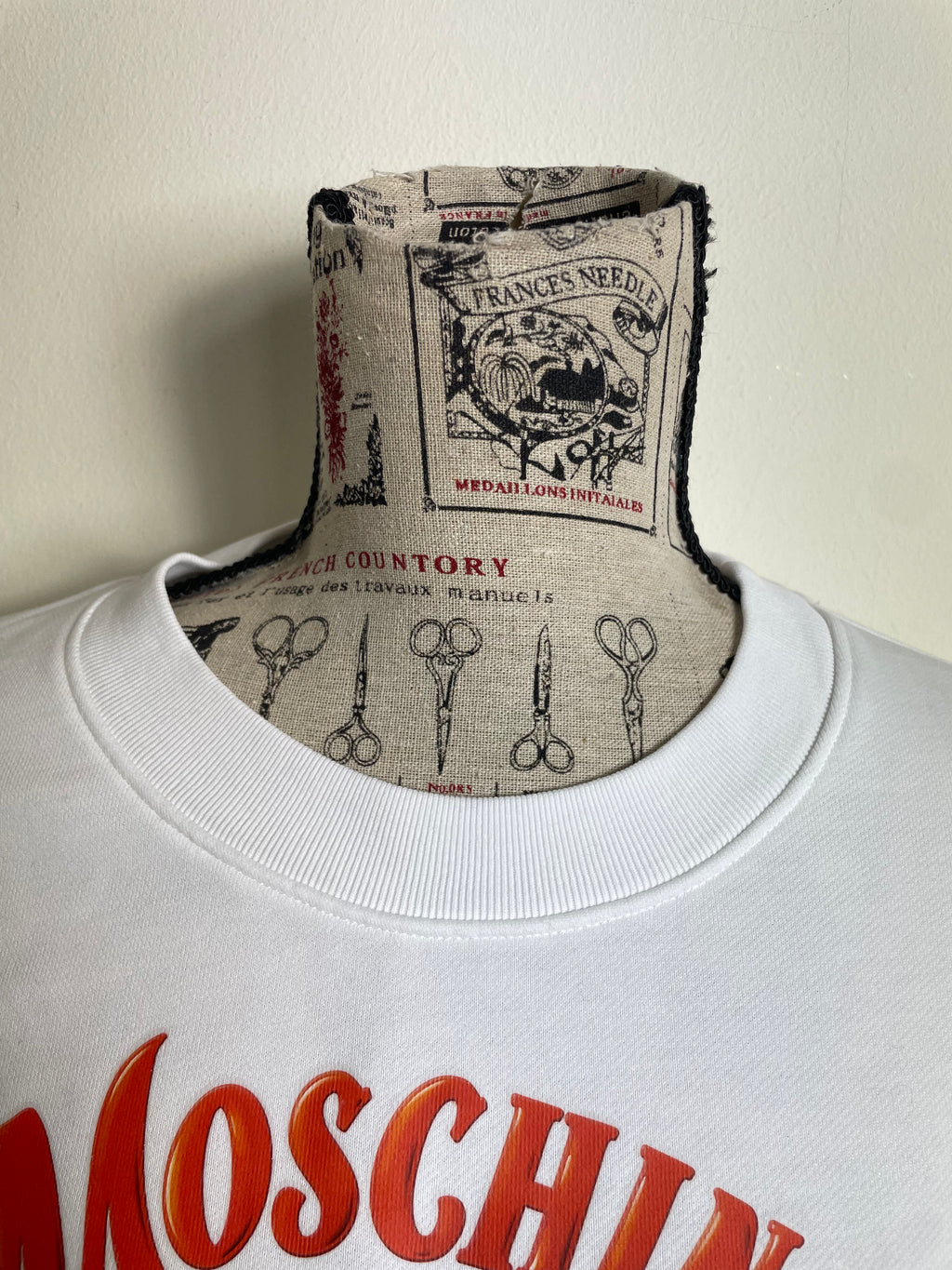 Moschino Couture 2022 White Graphic Sweatshirt 