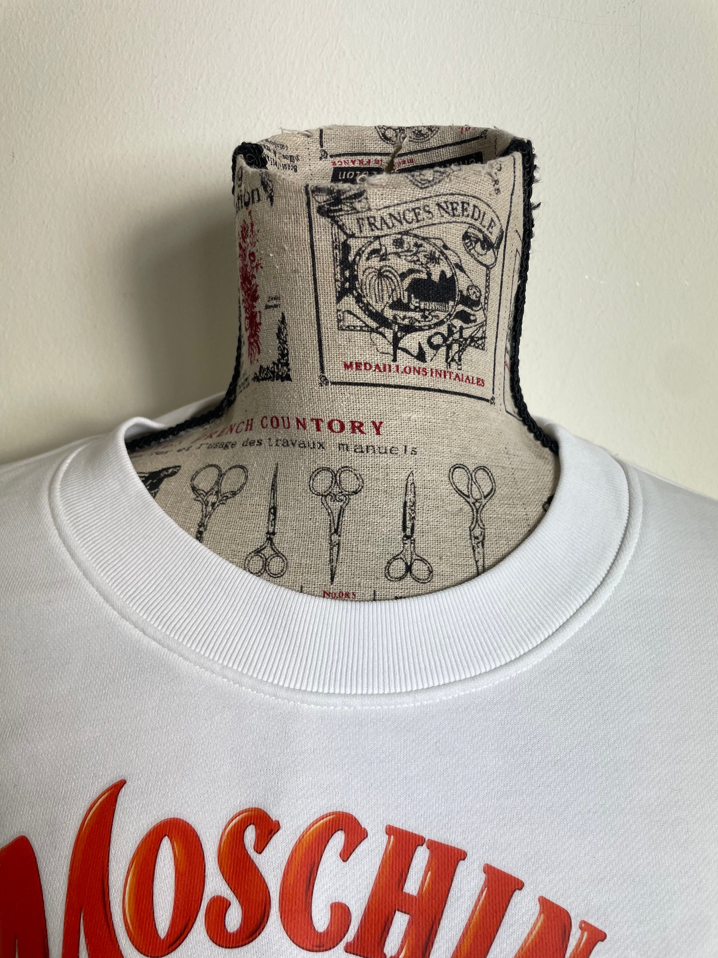 Moschino Couture 2022 White Graphic Sweatshirt 