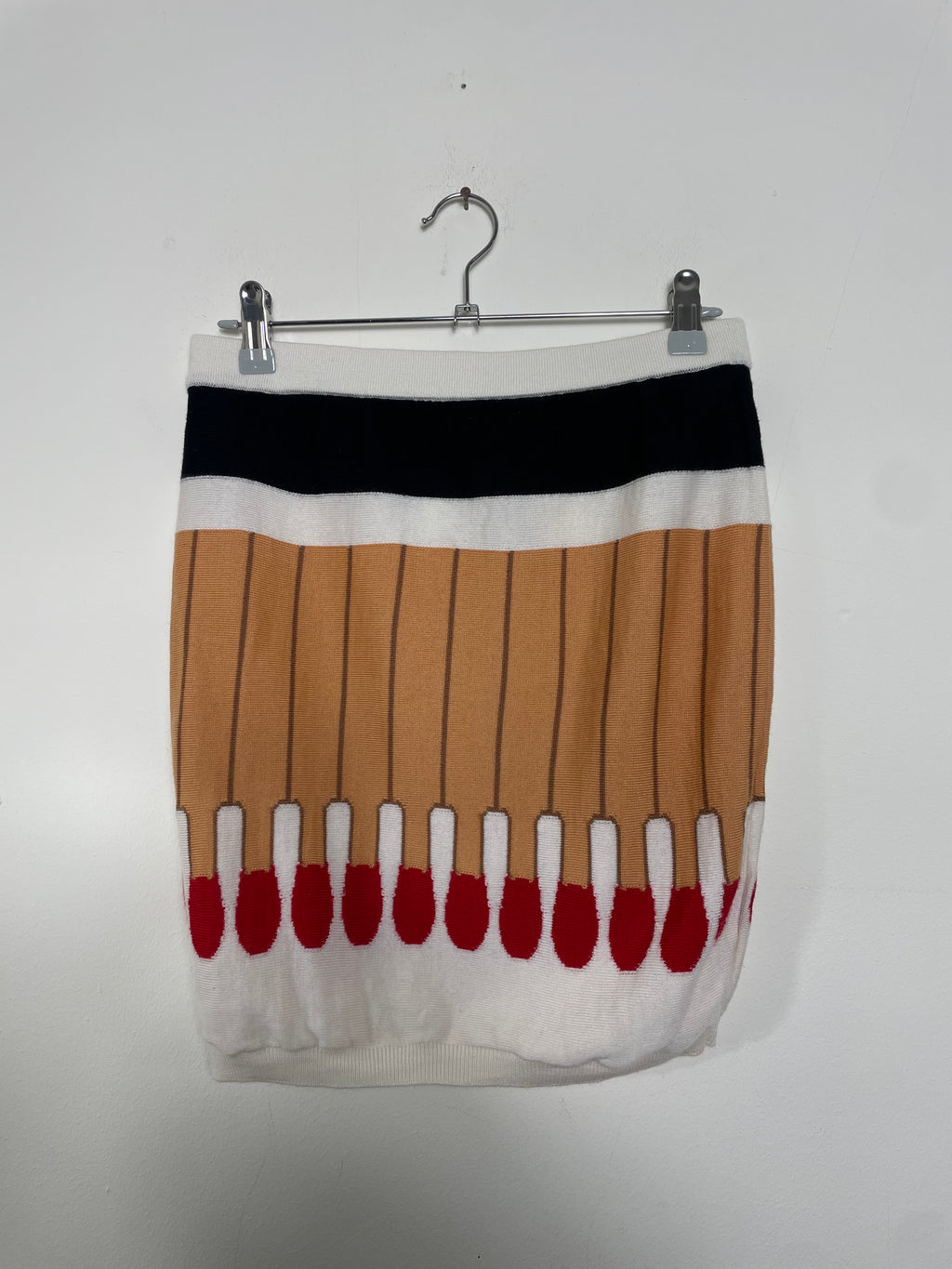 Moschino Fall 2016 Match Stick Pencil Mini Skirt