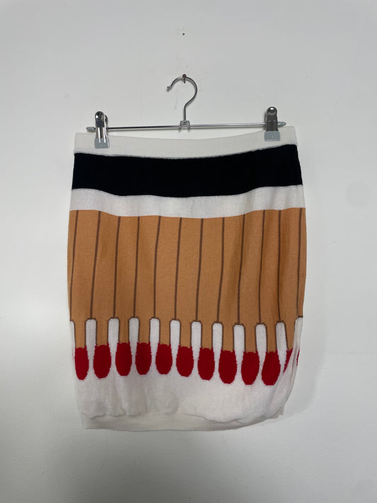 Moschino Fall 2016 Match Stick Pencil Mini Skirt