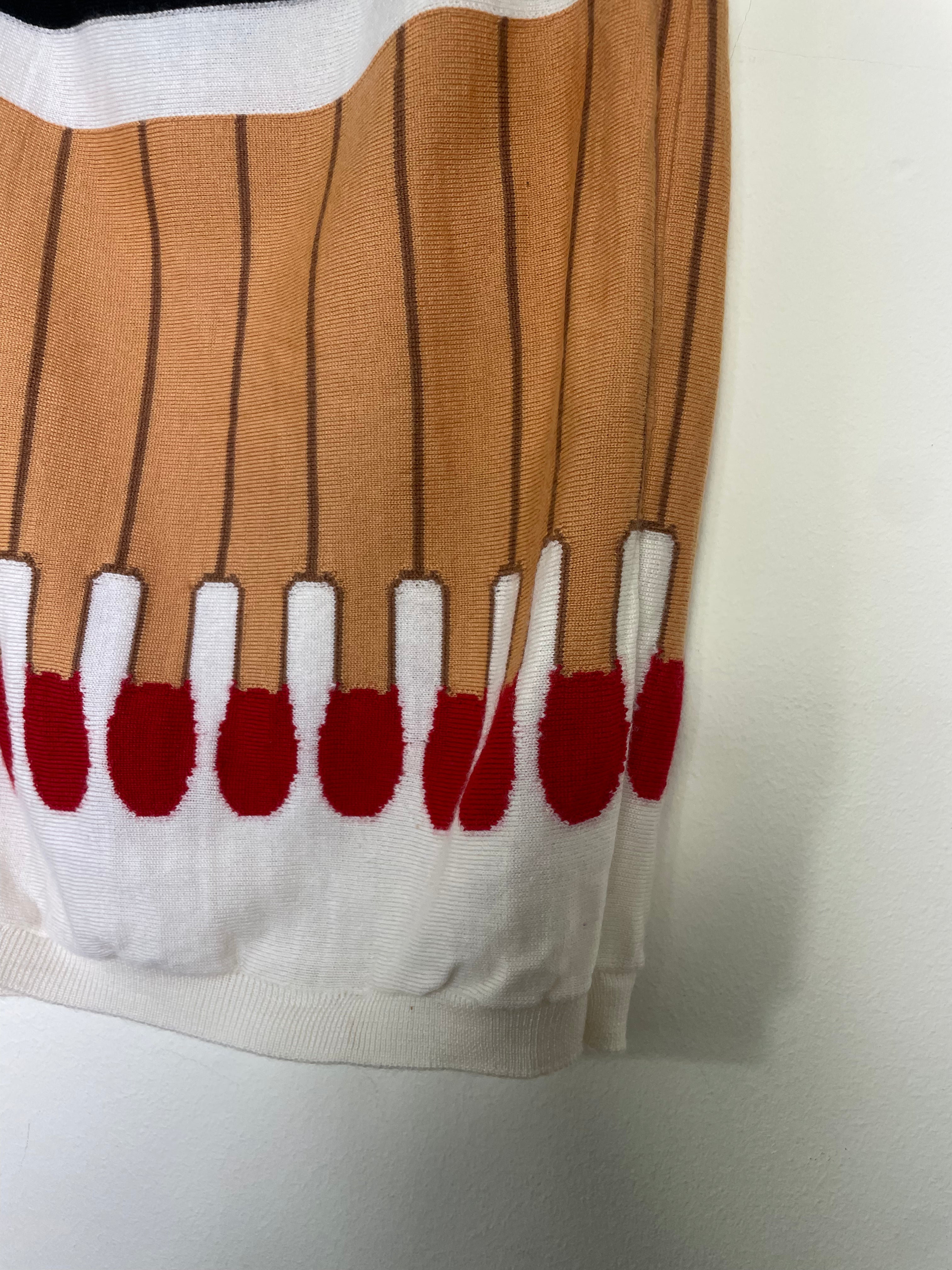 Moschino Fall 2016 Match Stick Pencil Mini Skirt