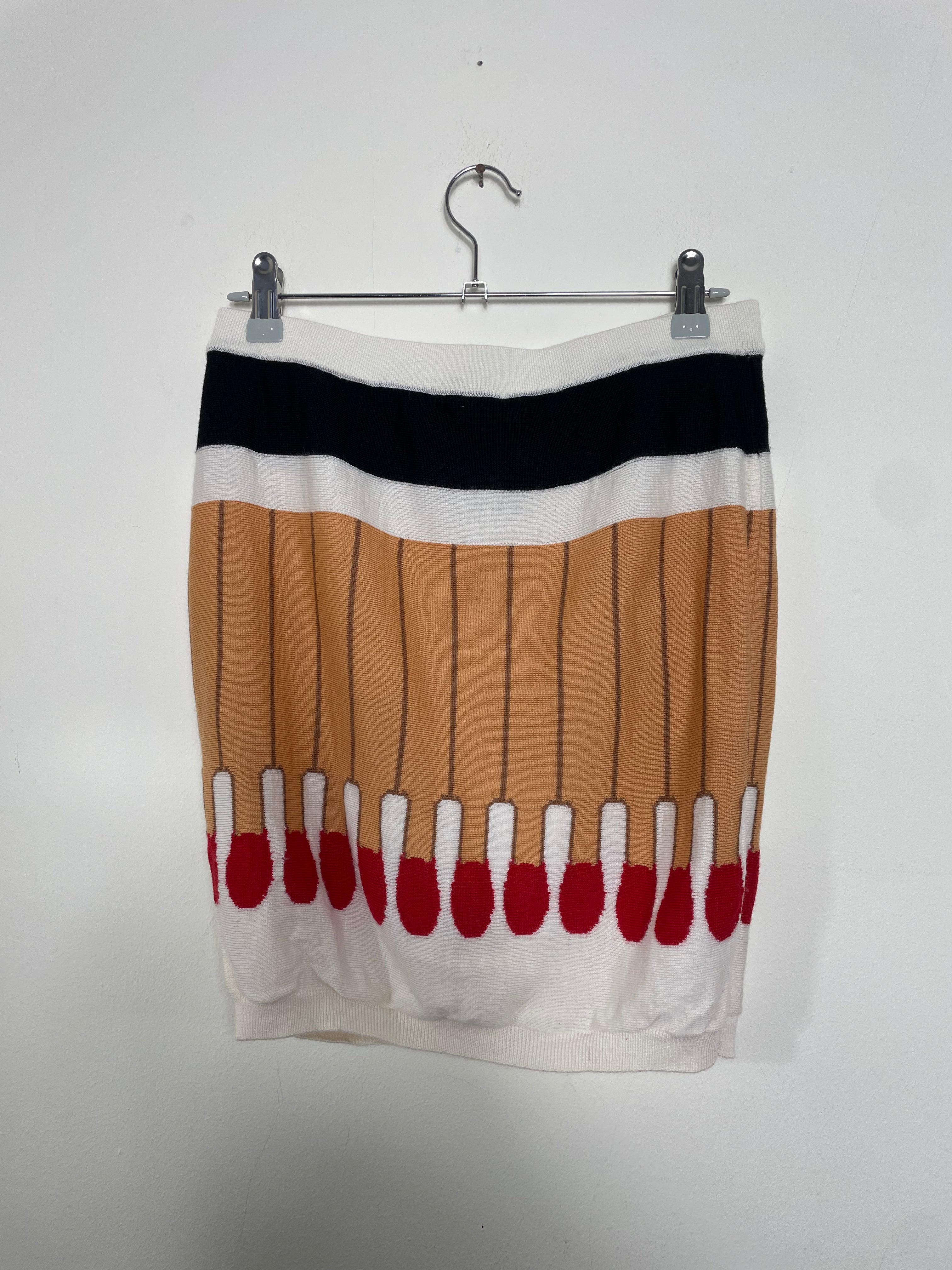Moschino Fall 2016 Match Stick Pencil Mini Skirt