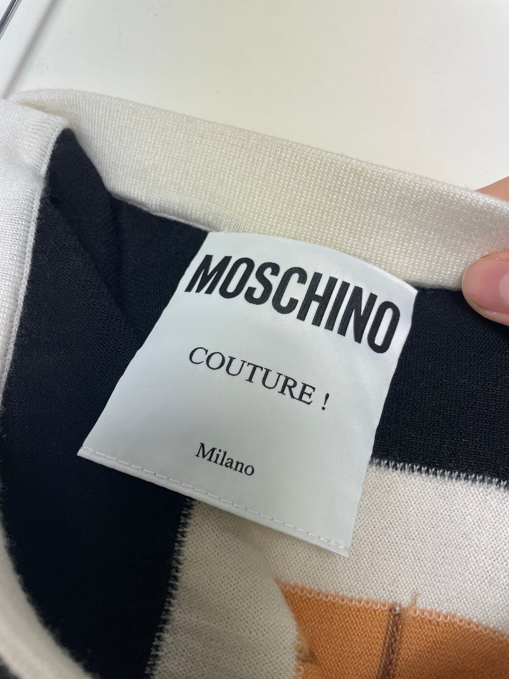 Moschino Fall 2016 Match Stick Pencil Mini Skirt