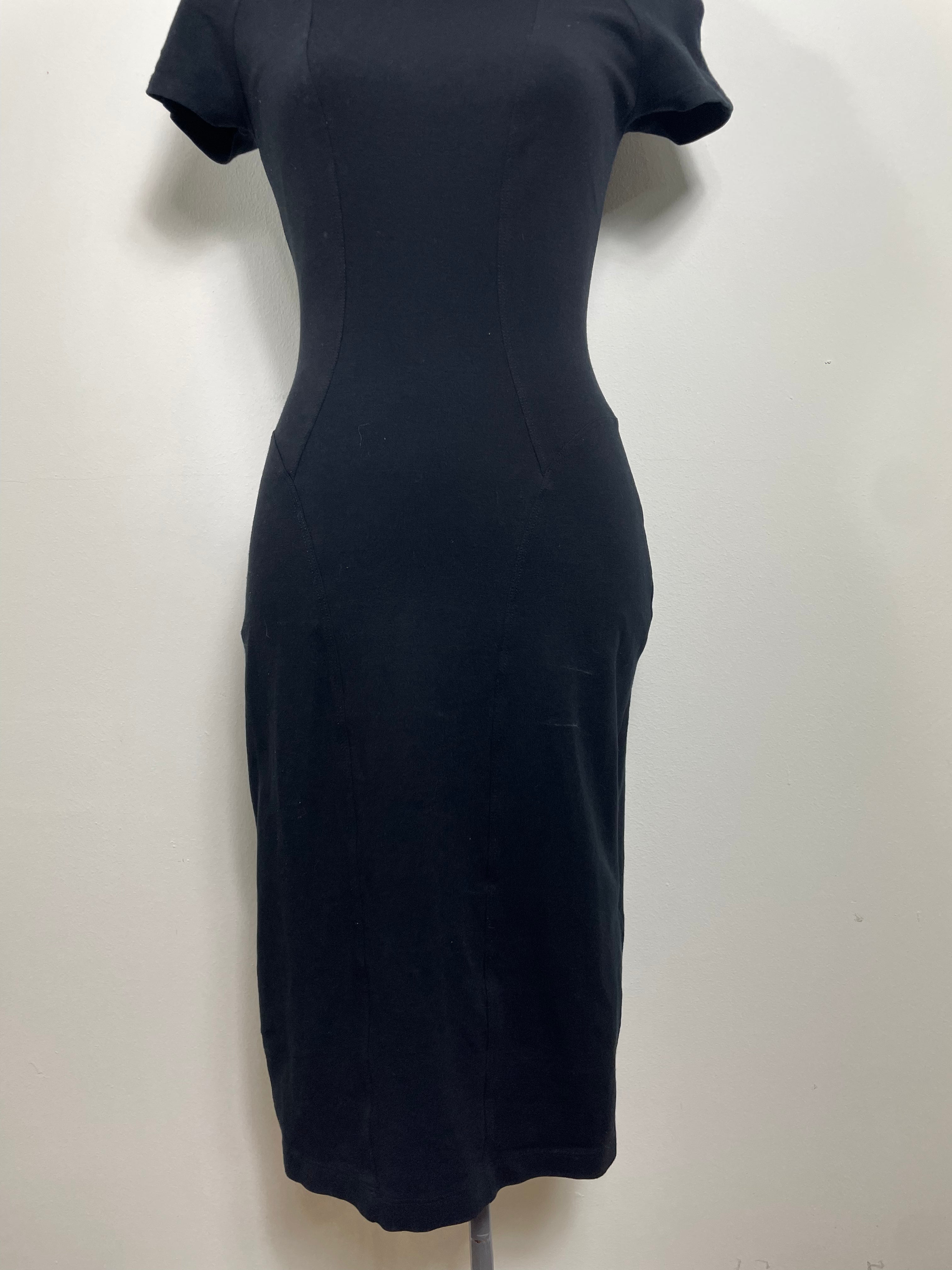 Plein Sud Façal Amor Black Padded Collar Fitted Dress
