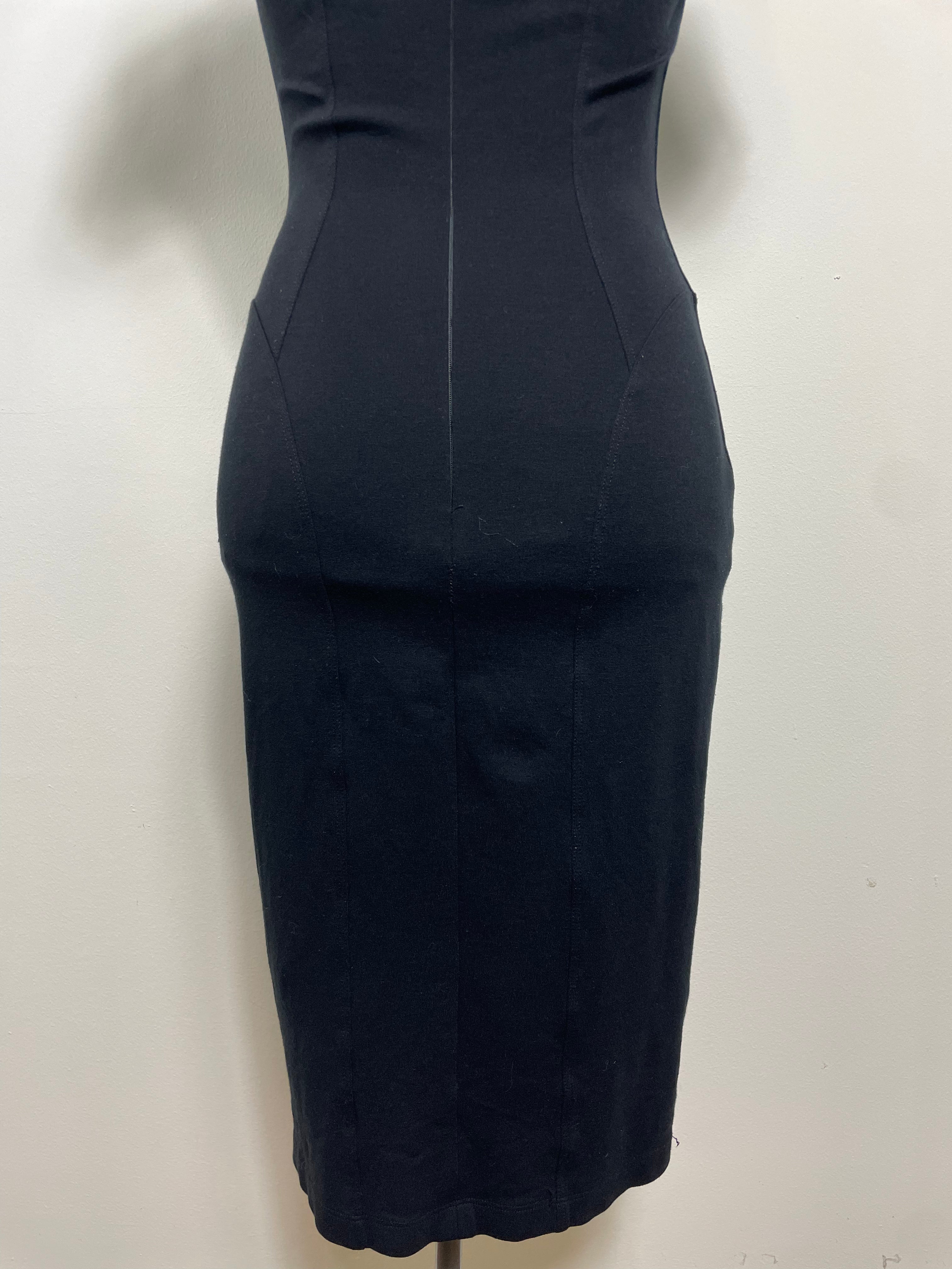 Plein Sud Façal Amor Black Padded Collar Fitted Dress