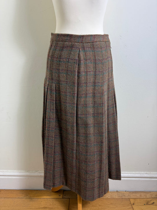 Ralph Lauren 100% Wool Vintage Check Skirt