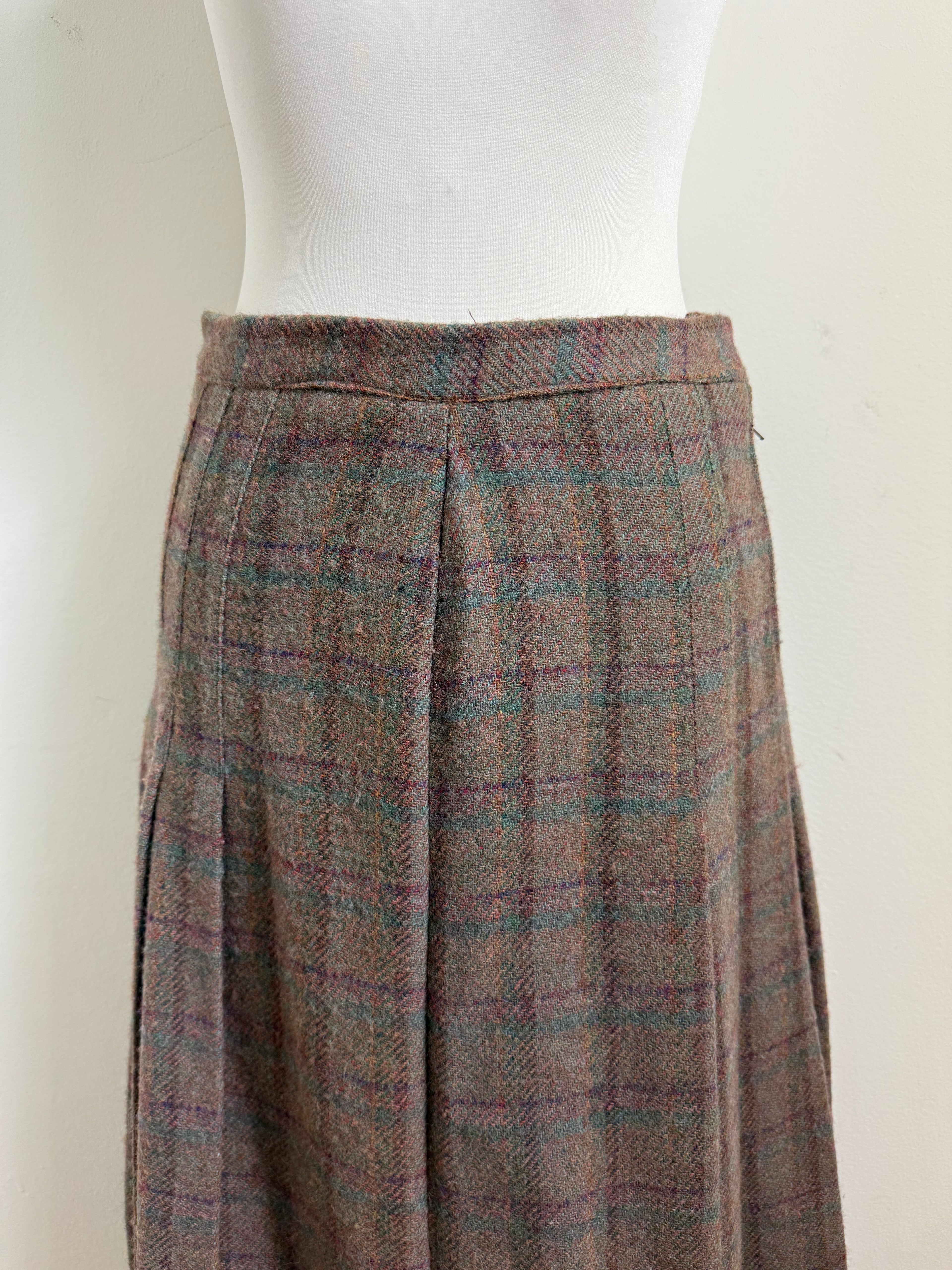 Ralph Lauren 100% Wool Vintage Check Skirt