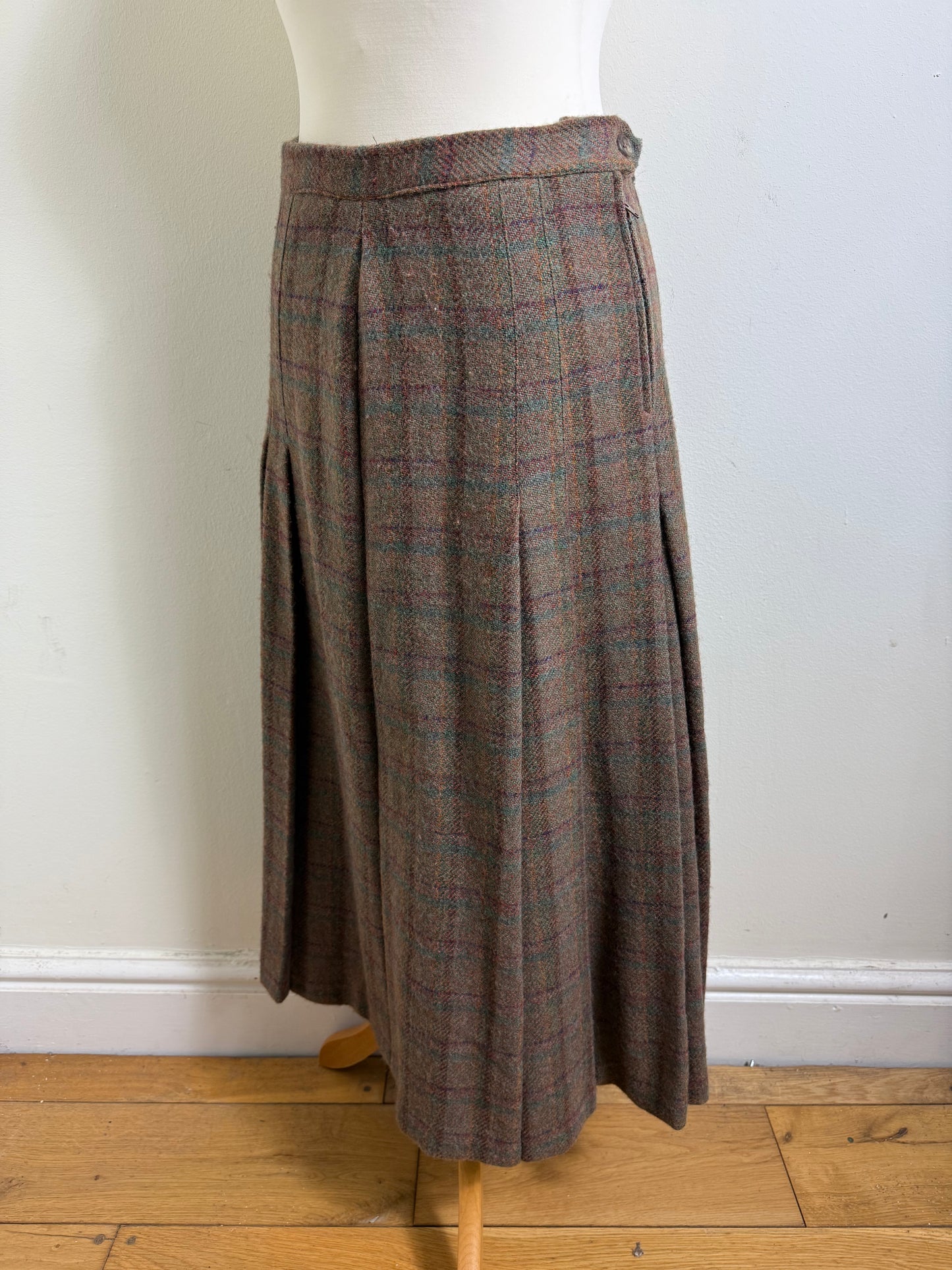 Ralph Lauren 100% Wool Vintage Check Skirt