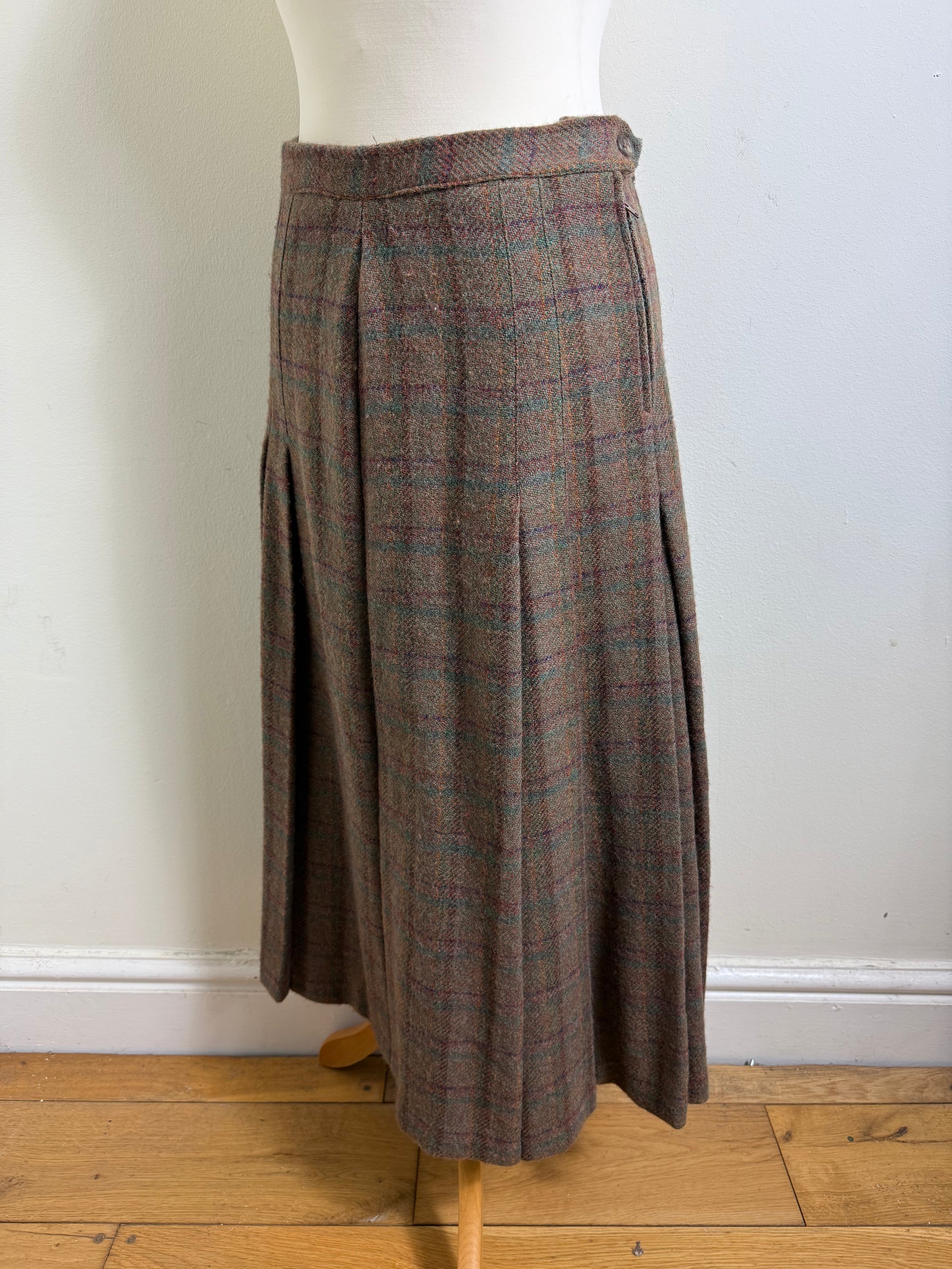Ralph Lauren 100% Wool Vintage Check Skirt