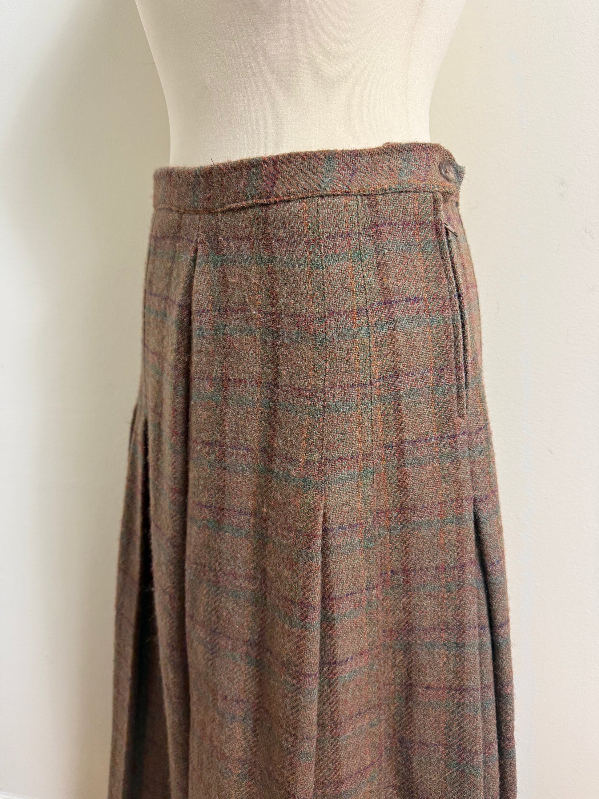 Ralph Lauren 100% Wool Vintage Check Skirt