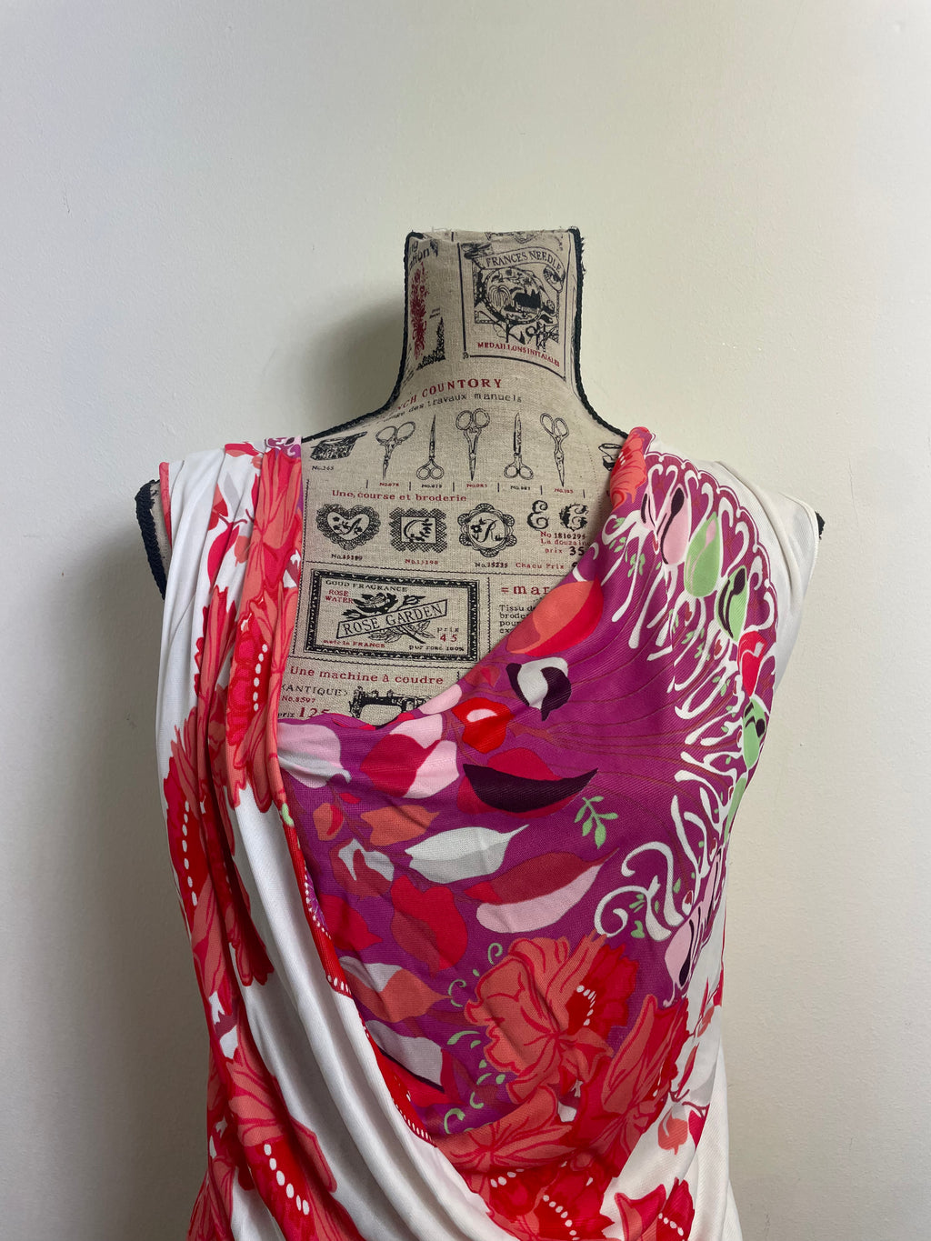 Roberto Cavalli Class Asymmetric Drapped Dress