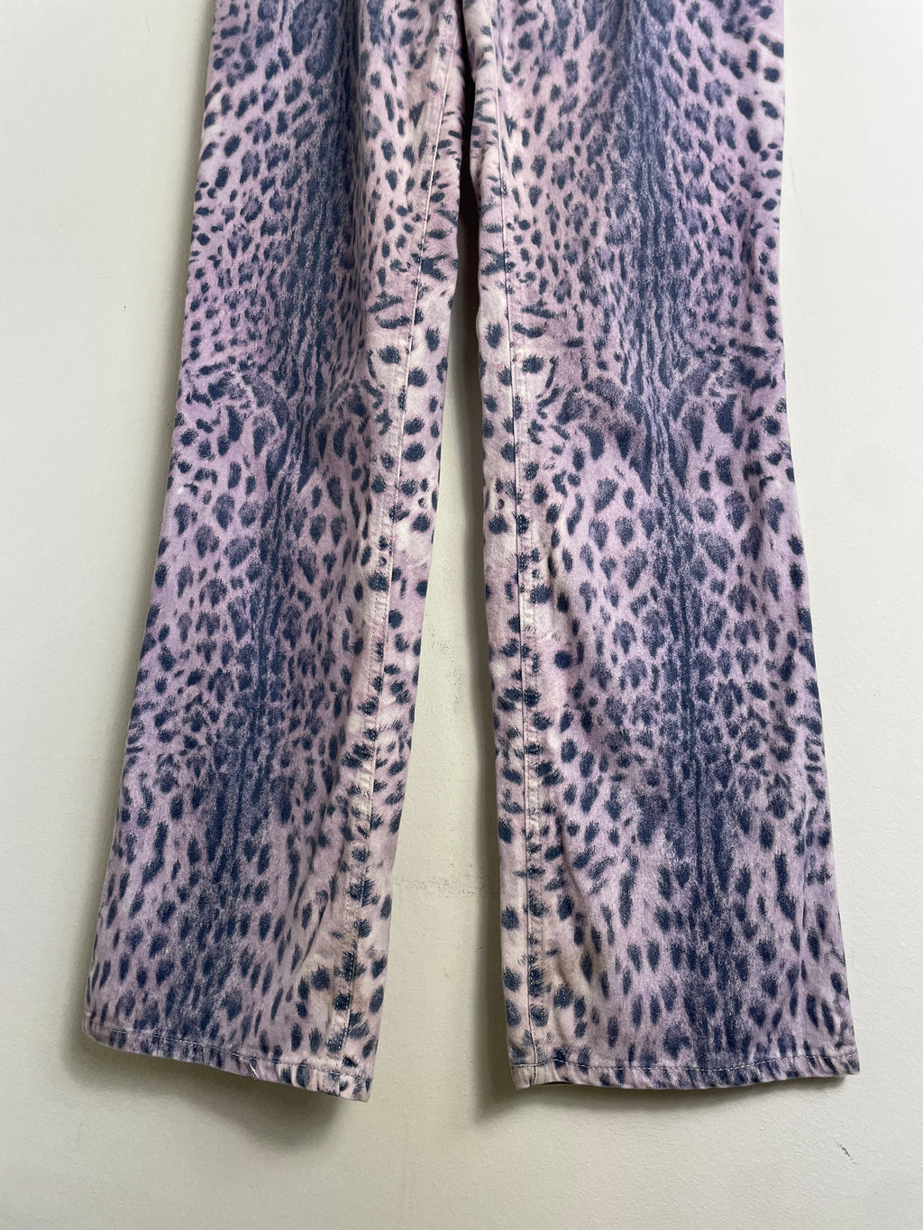 Roberto Cavalli Spring 2000 Purple Leopard Print Jeans 