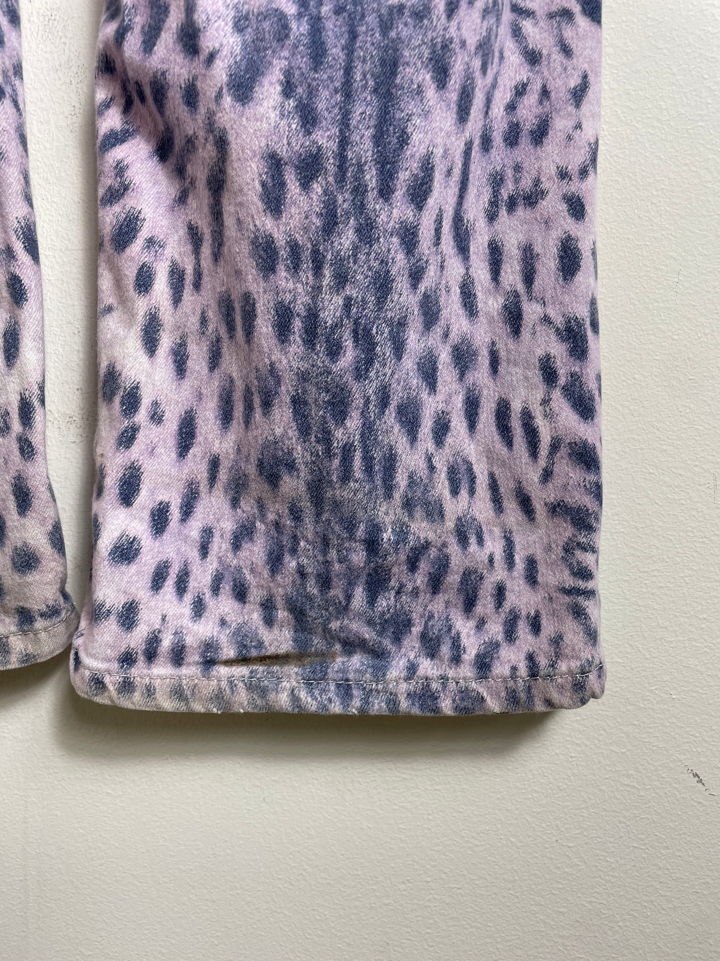 Roberto Cavalli Spring 2000 Purple Leopard Print Jeans 