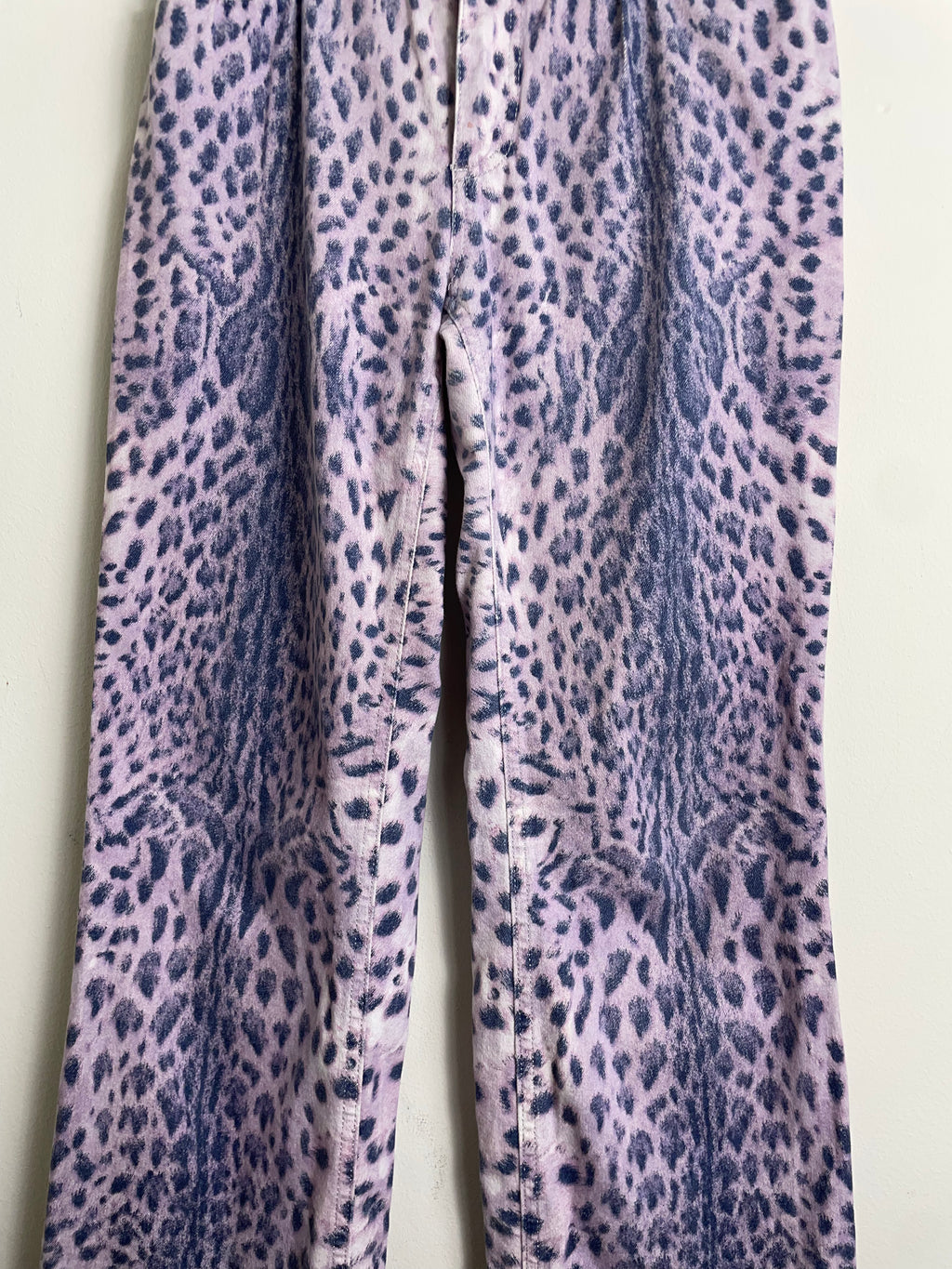 Roberto Cavalli Spring 2000 Purple Leopard Print Jeans 