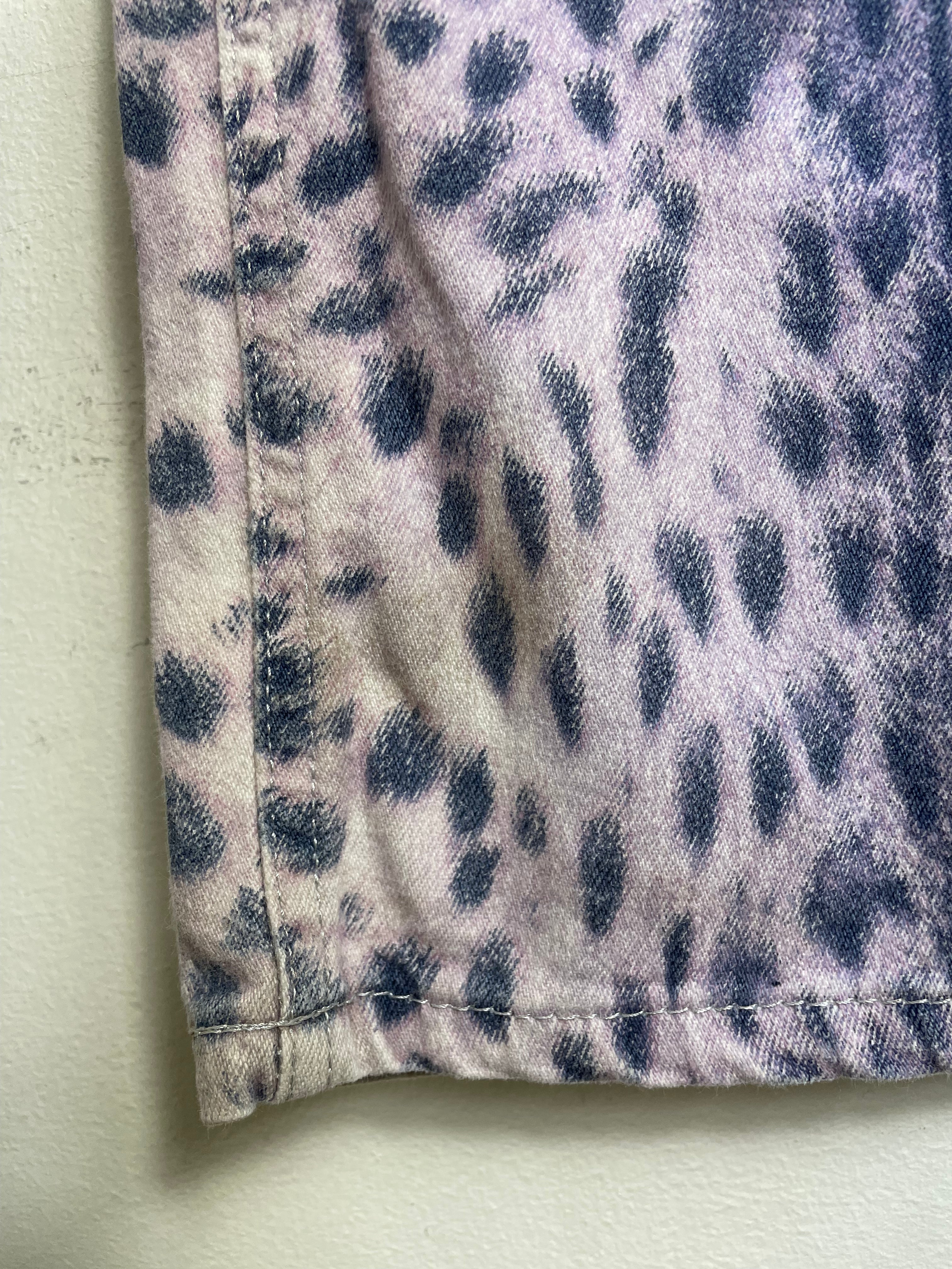 Roberto Cavalli Spring 2000 Purple Leopard Print Jeans 