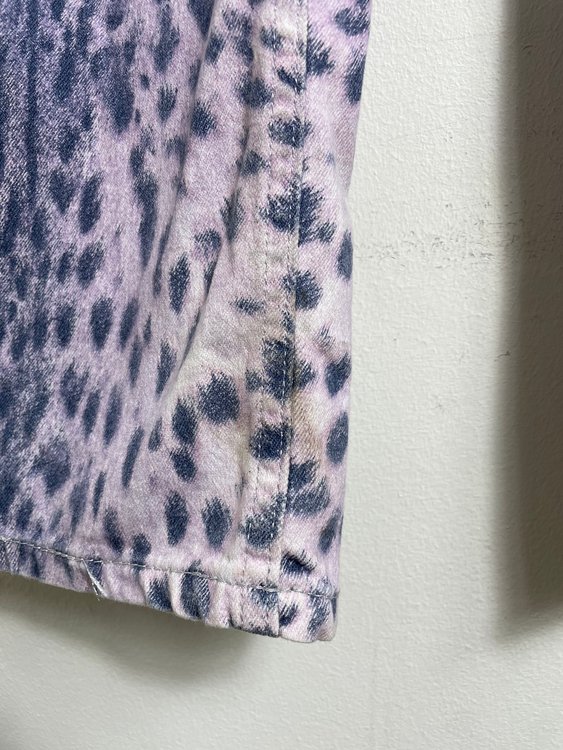 Roberto Cavalli Spring 2000 Purple Leopard Print Jeans 
