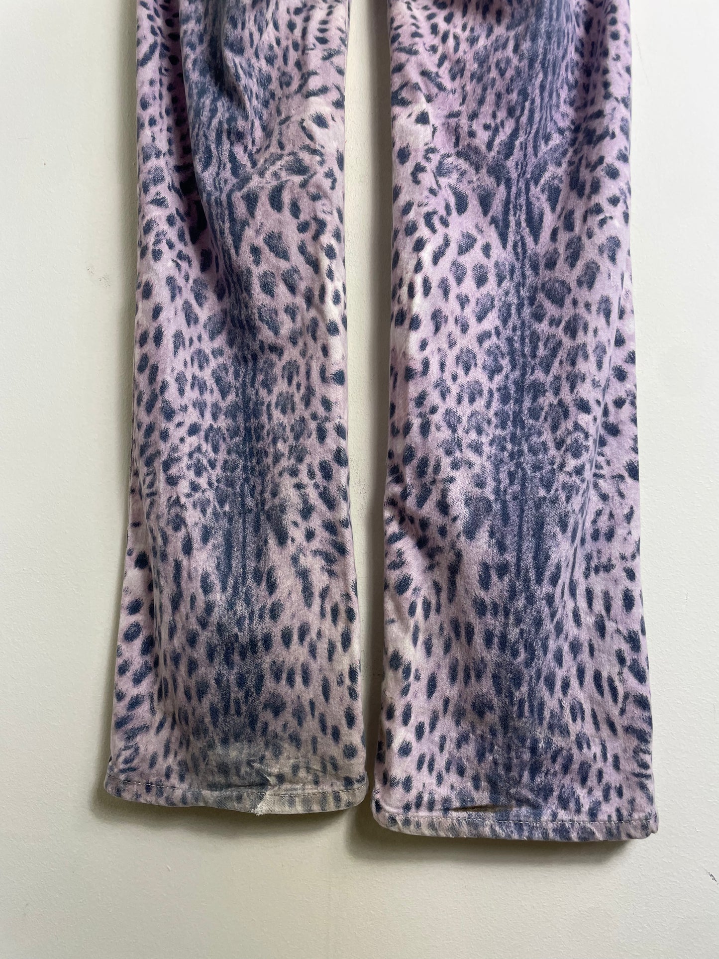 Roberto Cavalli Spring 2000 Purple Leopard Print Jeans 