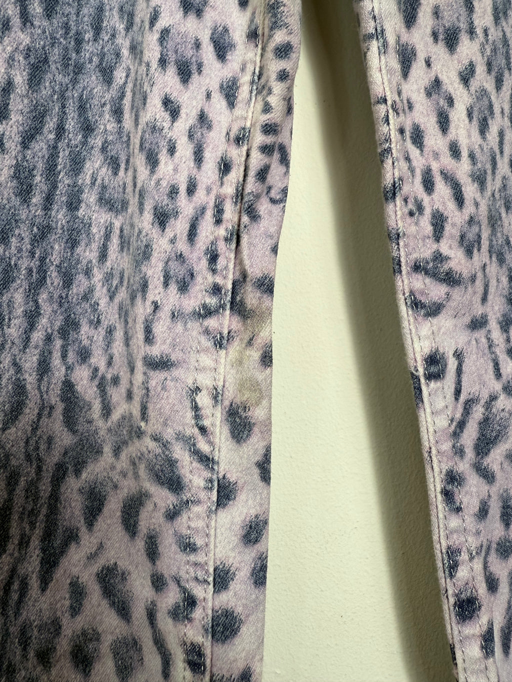 Roberto Cavalli Spring 2000 Purple Leopard Print Jeans XS