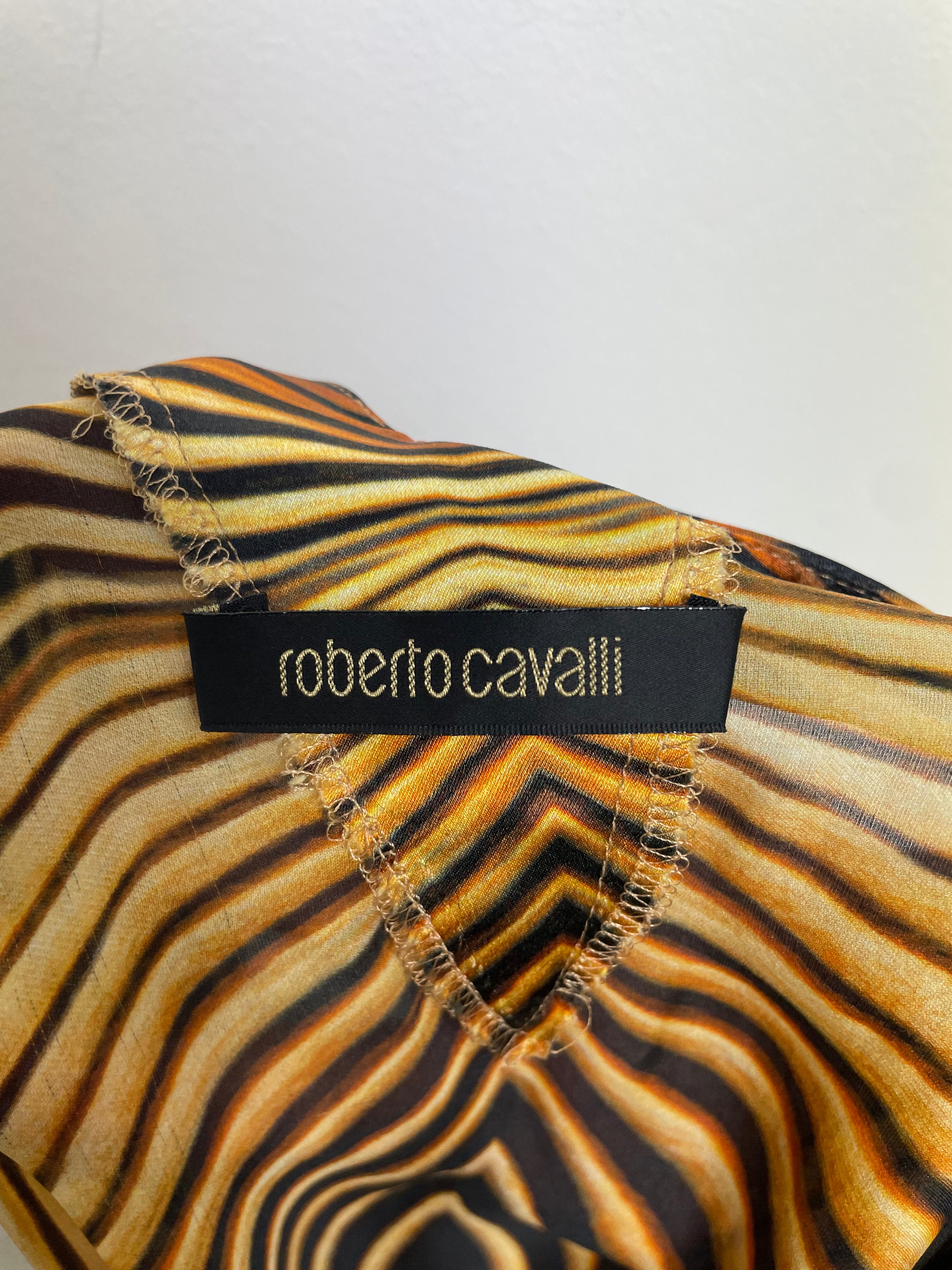Roberto Cavalli Spring 2007 Rare Flared Sleeves Sun Ray Mini Dress