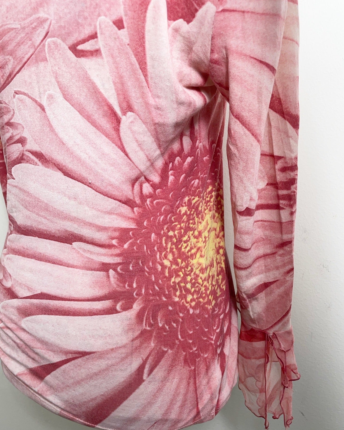 Roberto Cavalli Vintage Spring 2000 Pink Daisy Top