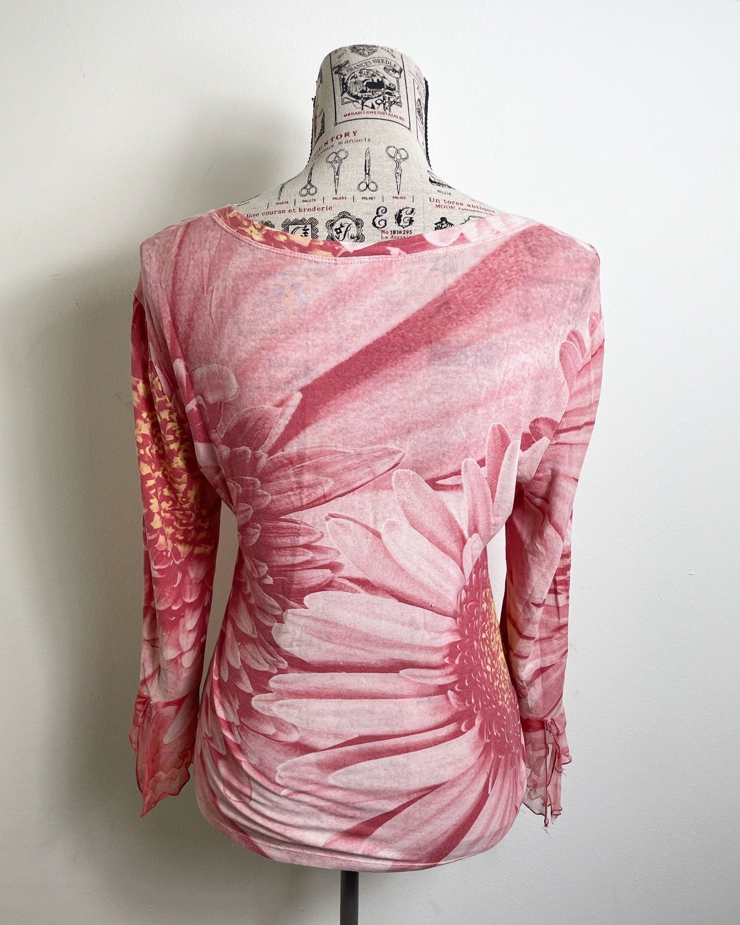 Roberto Cavalli Vintage Spring 2000 Pink Daisy Top