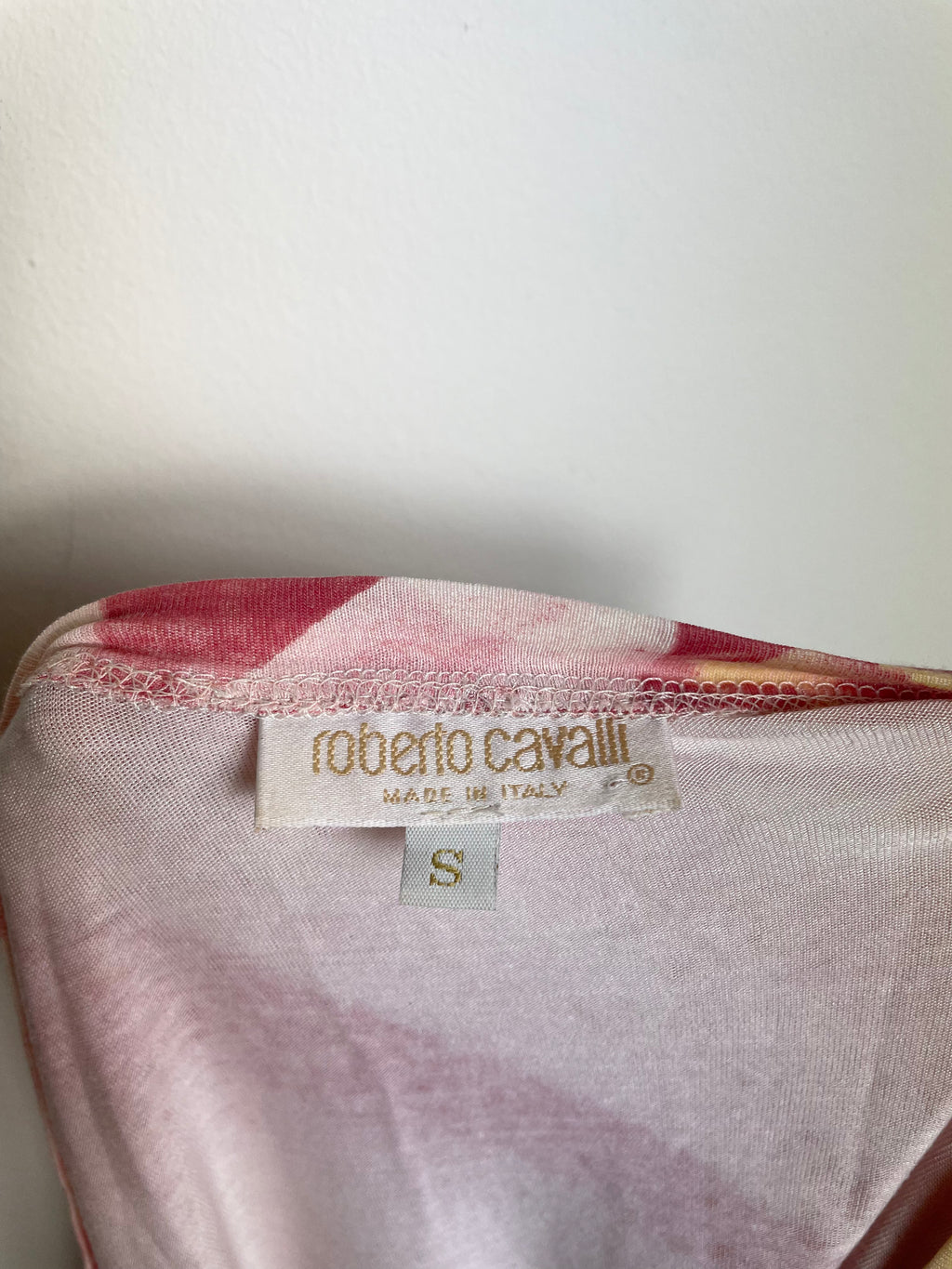 Roberto Cavalli Vintage Spring 2000 Pink Daisy Top