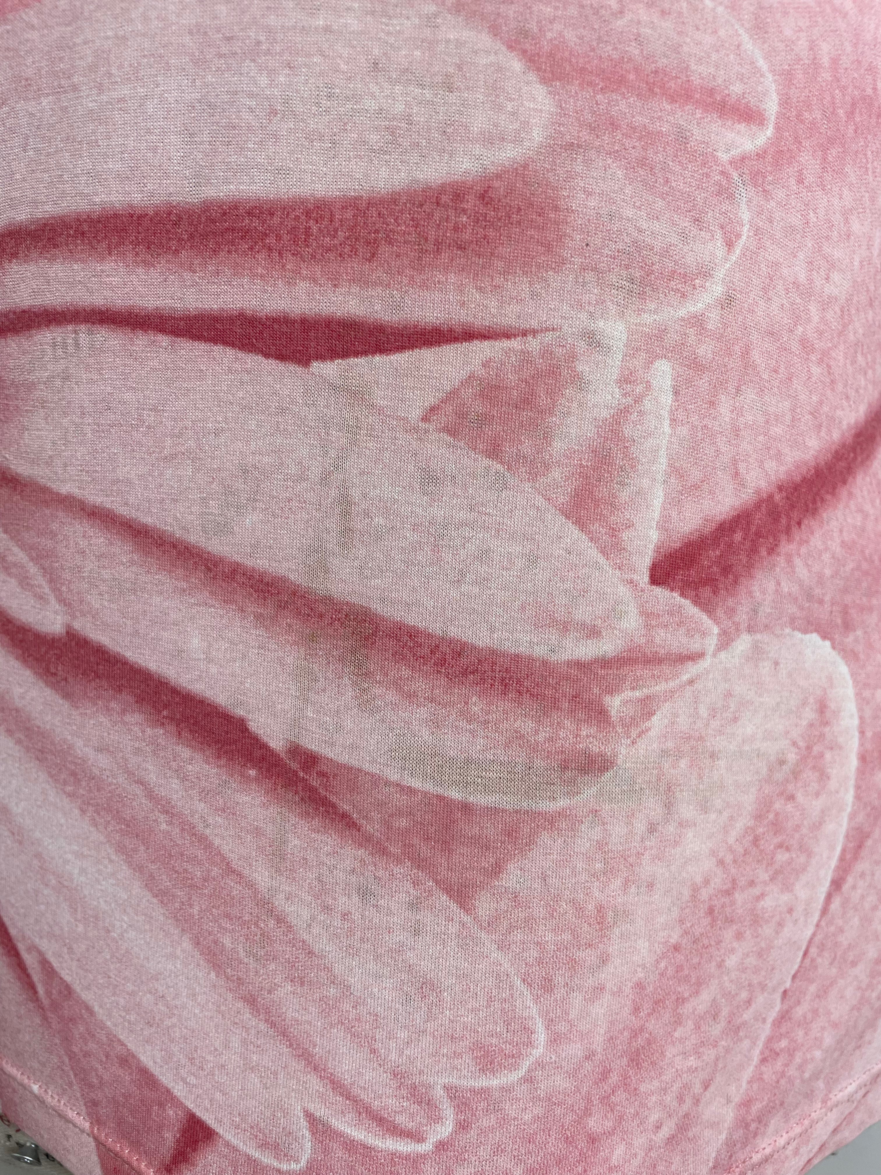 Roberto Cavalli Vintage Spring 2000 Pink Daisy Top