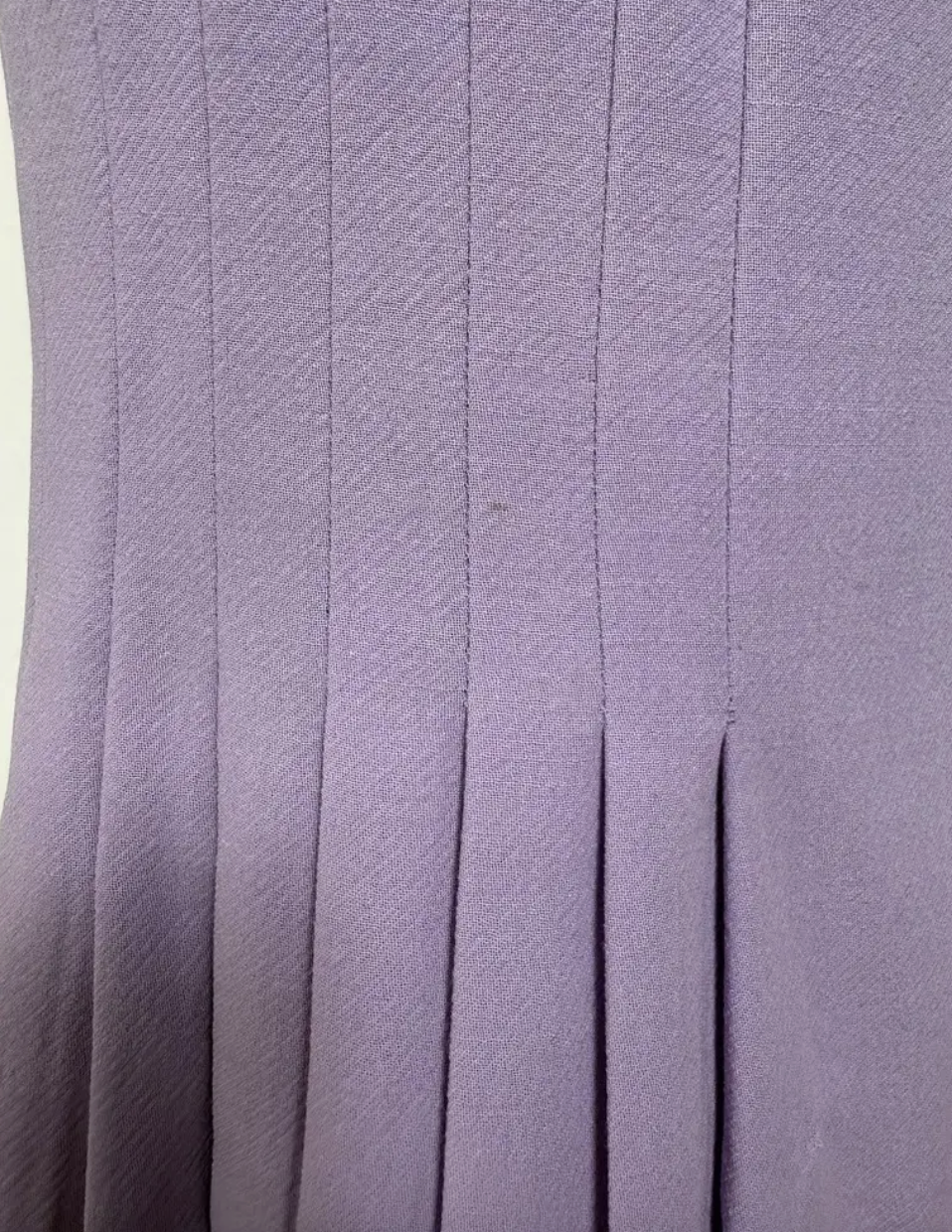 Gianni Versace Vintage Lilac Pleated A-Line Midi Skirt