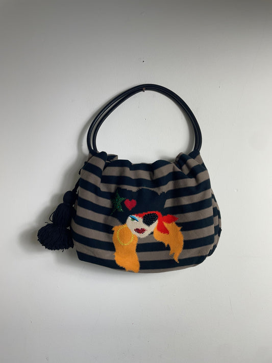 Sonia Rykiel 2005 Rare Pirate Girl Domino Bag 