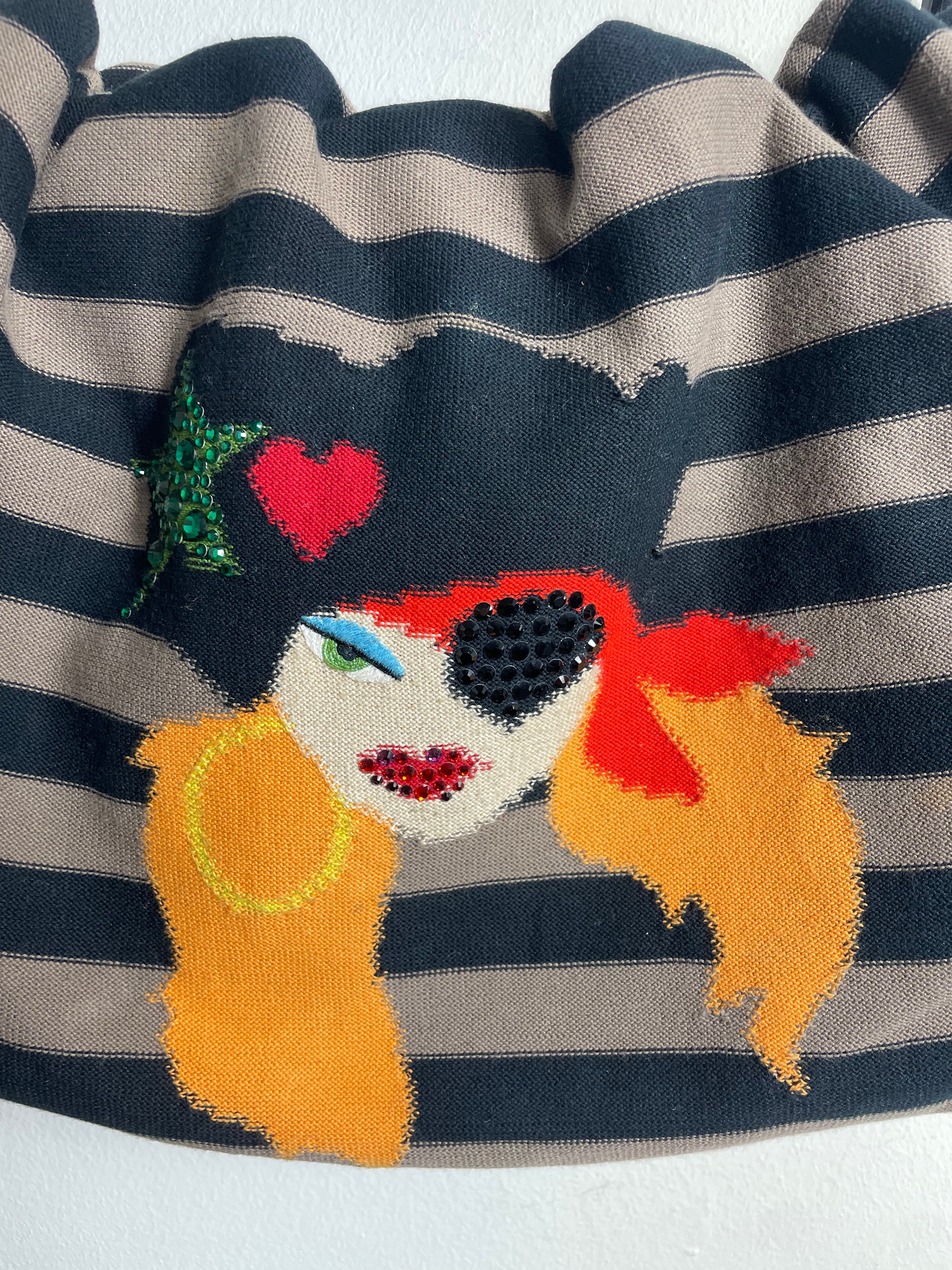 Sonia Rykiel 2005 Rare Pirate Girl Domino Bag 