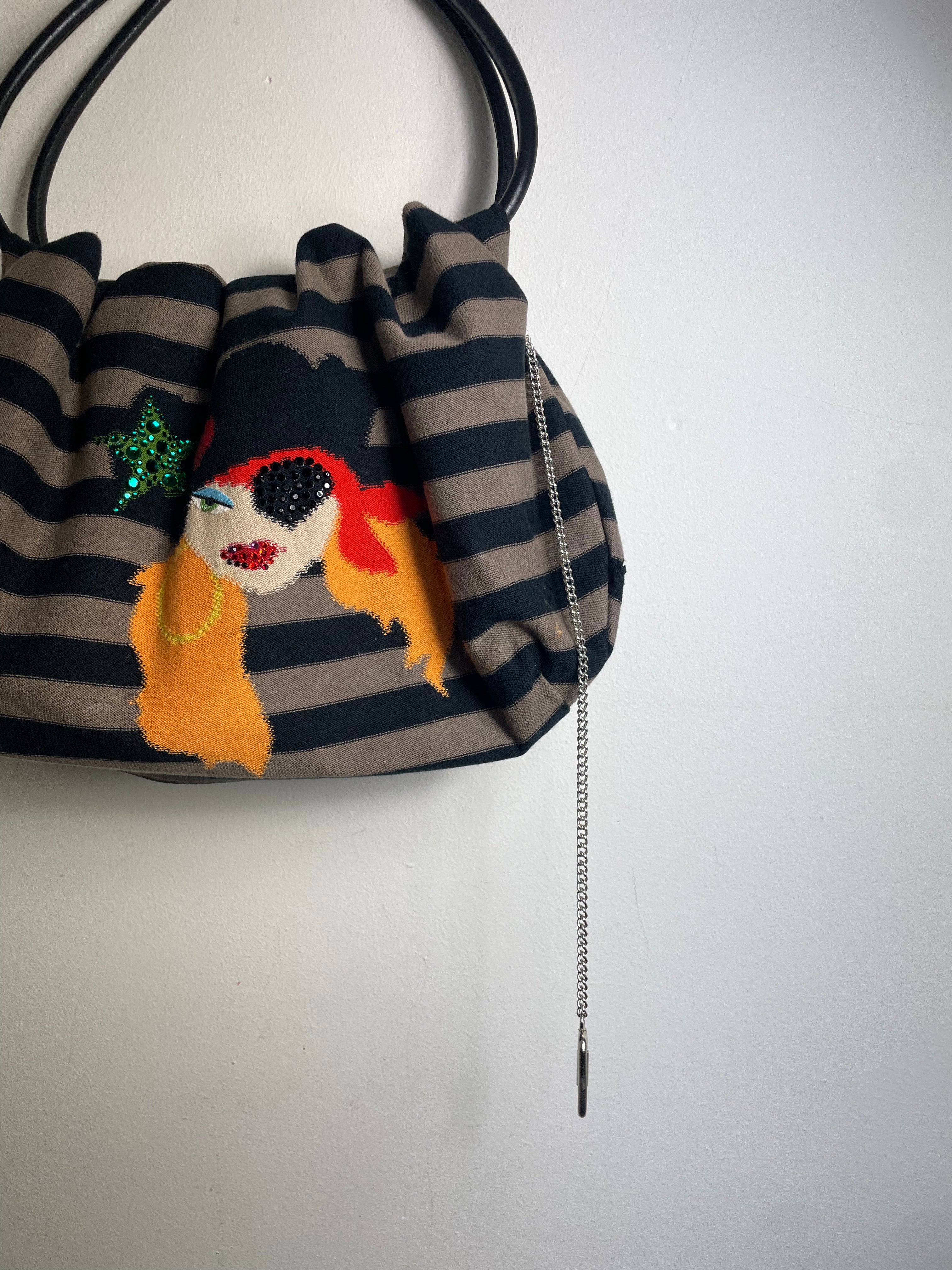 Sonia Rykiel 2005 Rare Pirate Girl Domino Bag 