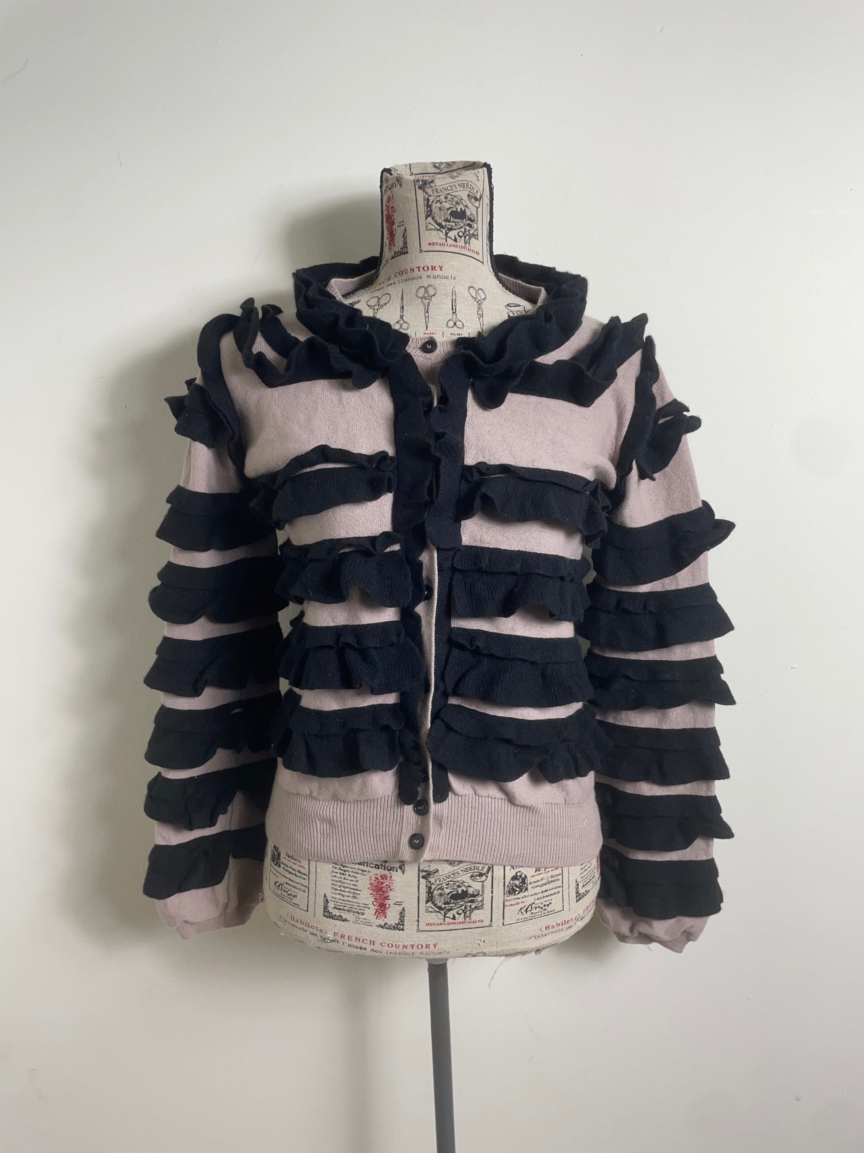 Sonia Rykiel Ruffle Button-Up Cardigan