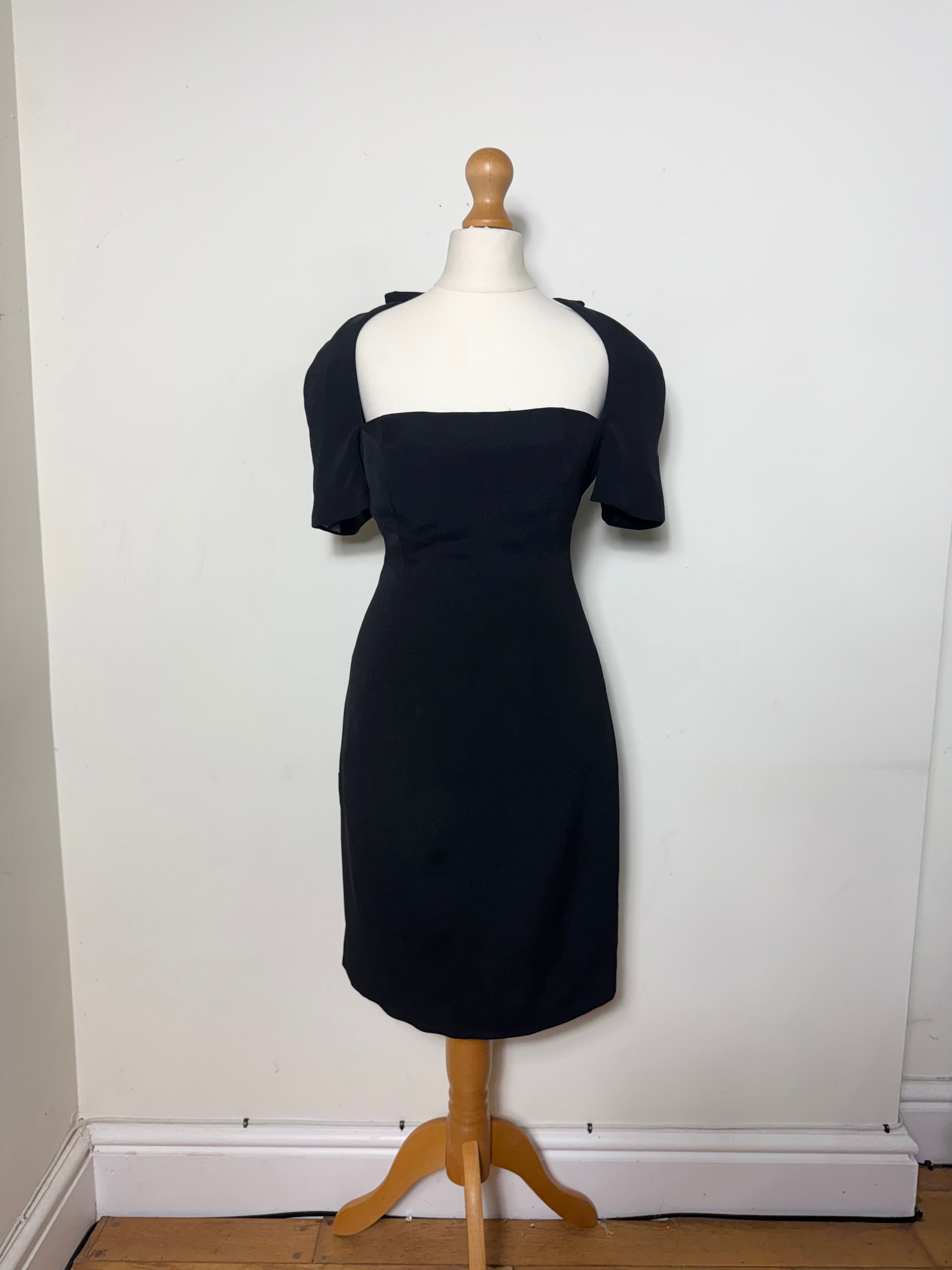 Victor Costa Vintage Black Shift Mini Dress