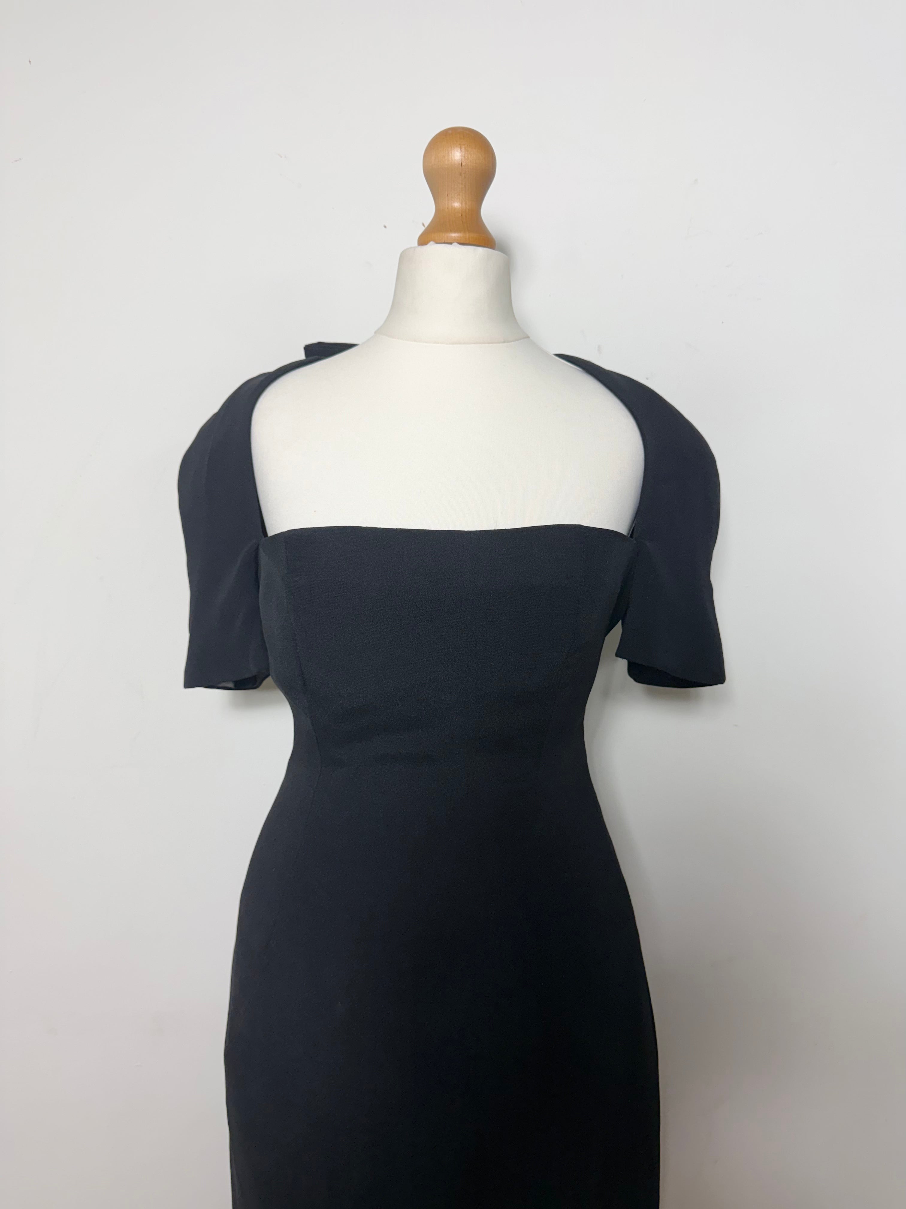 Victor Costa Vintage Black Shift Mini Dress