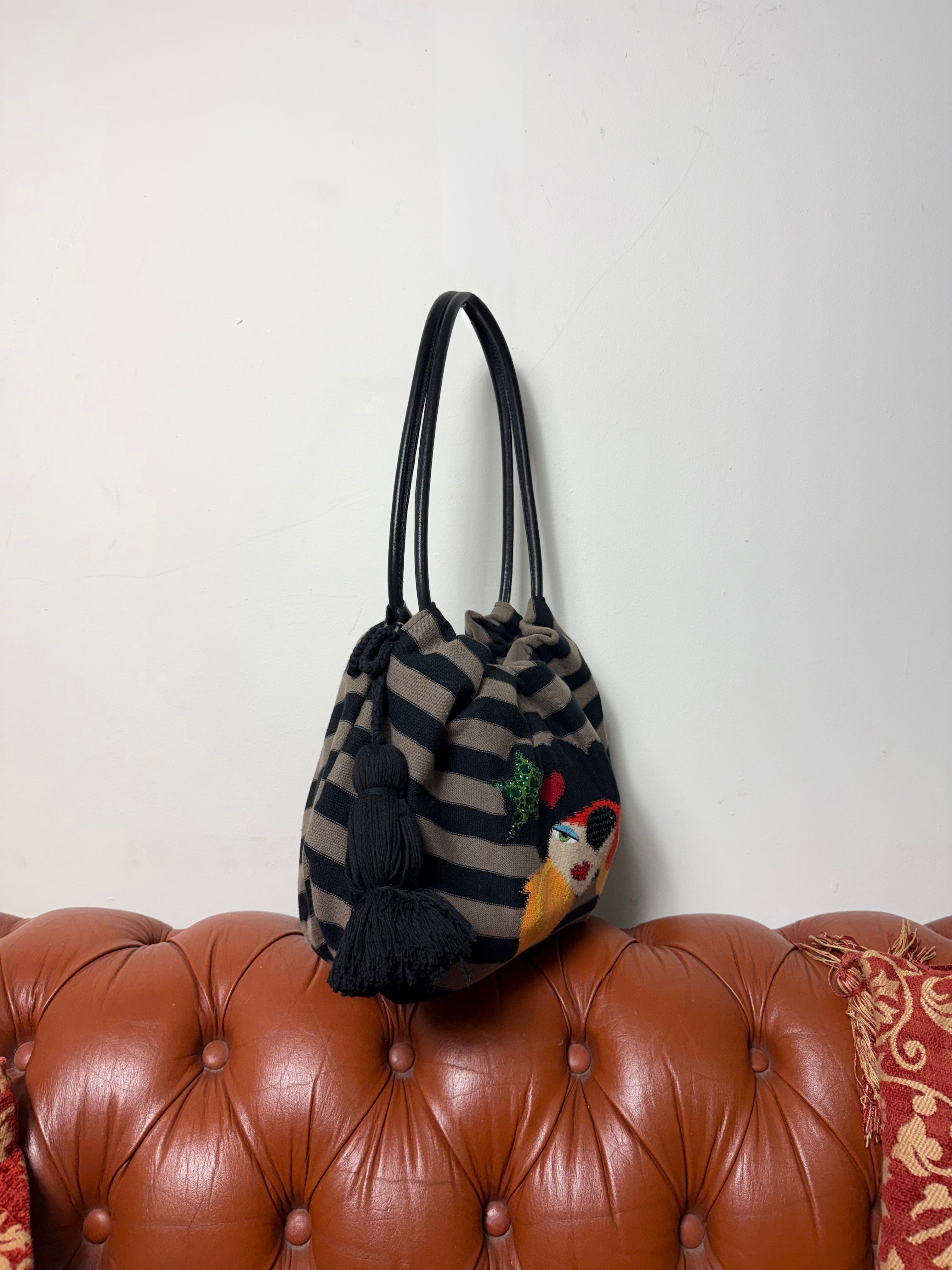 Sonia Rykiel 2005 Rare Pirate Girl Domino Bag
